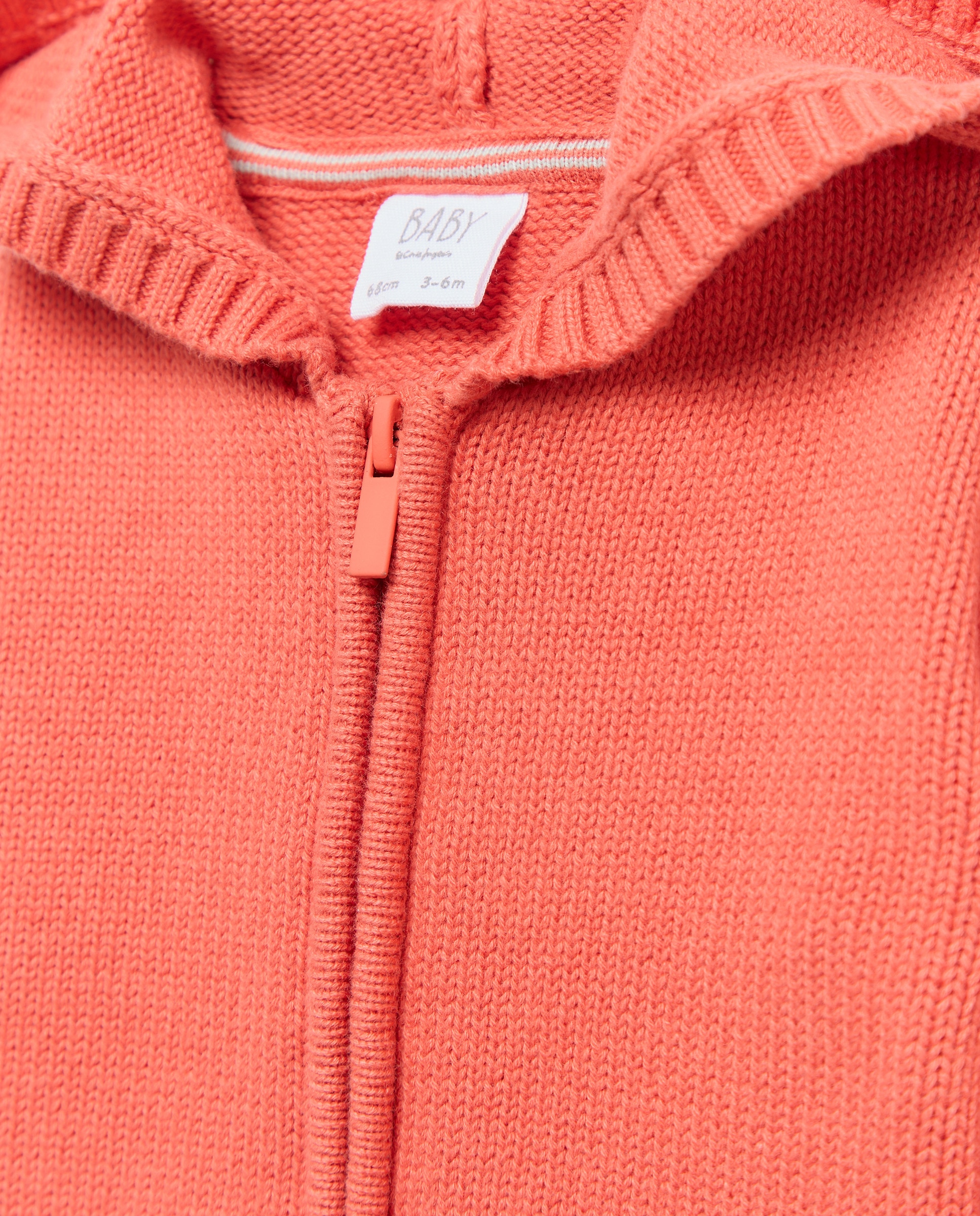 Casaco de Tricot de Bebé com Capuz 600 Vermelho-3