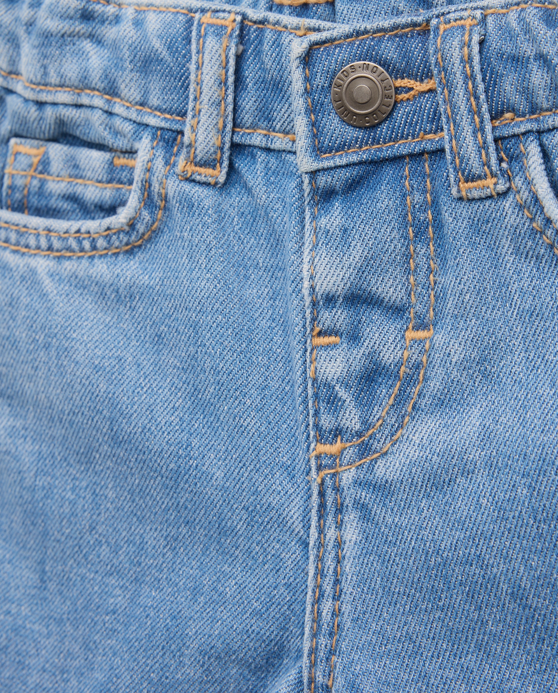 Bermuda de bebé denim 5 bolsillos Cerúleo-3