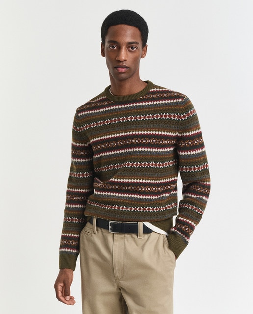 Imagem 0 de Camisola de Malha de Algodão às Riscas com Gola Redonda Tamanhos Grandes