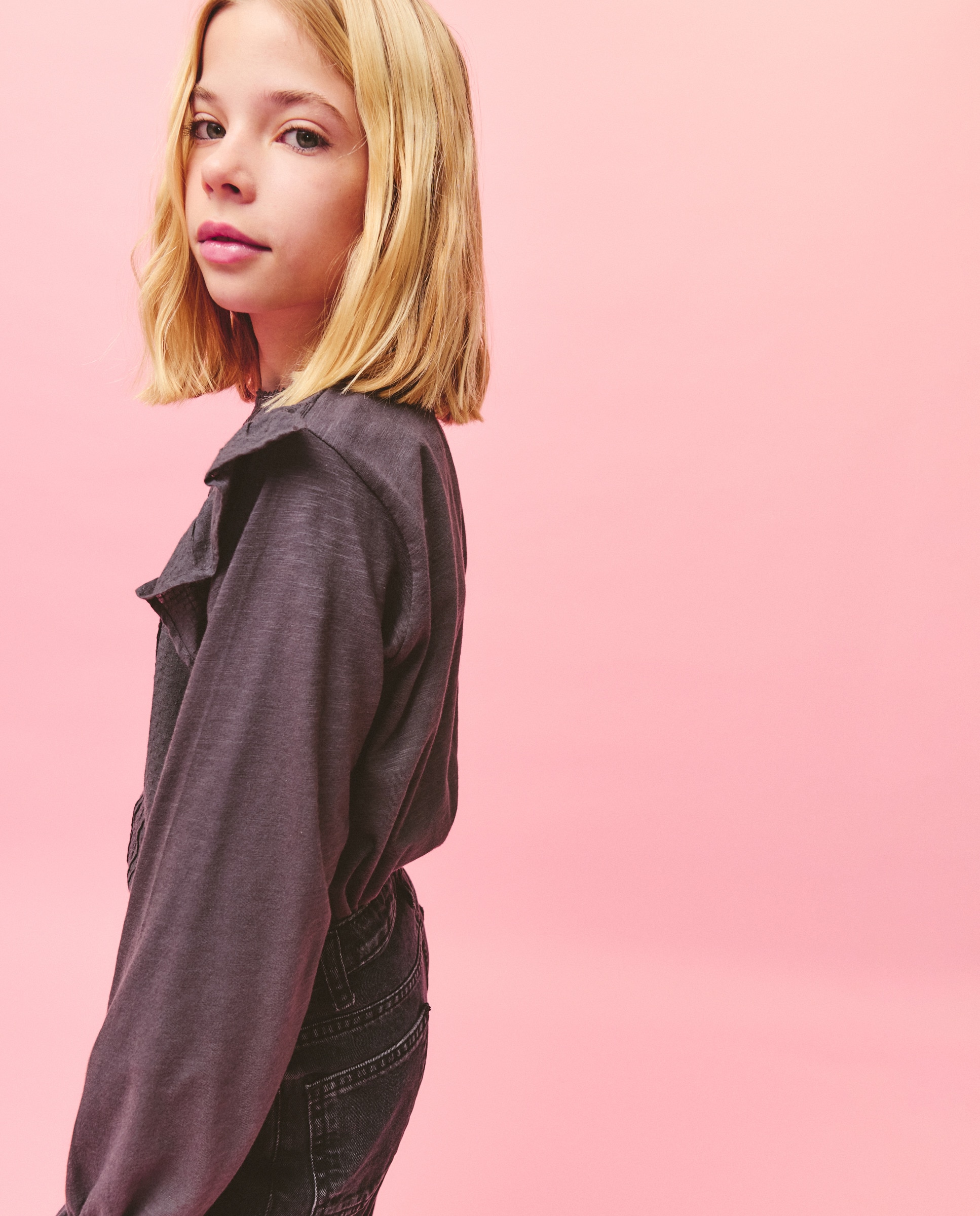 Camisola de Manga Comprida Romântica Kids El Corte Inglés 830 Antracite-3