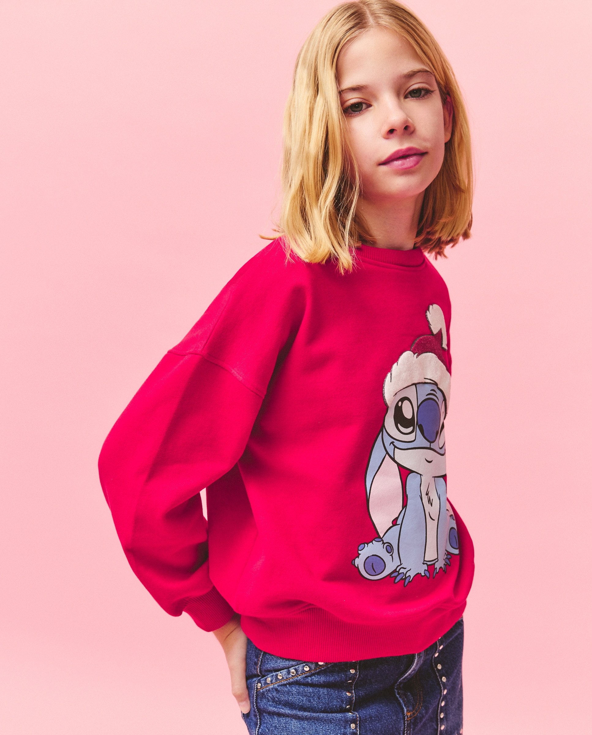 Sweatshirt de Decote Redondo Natal Stitch Vermelho-2