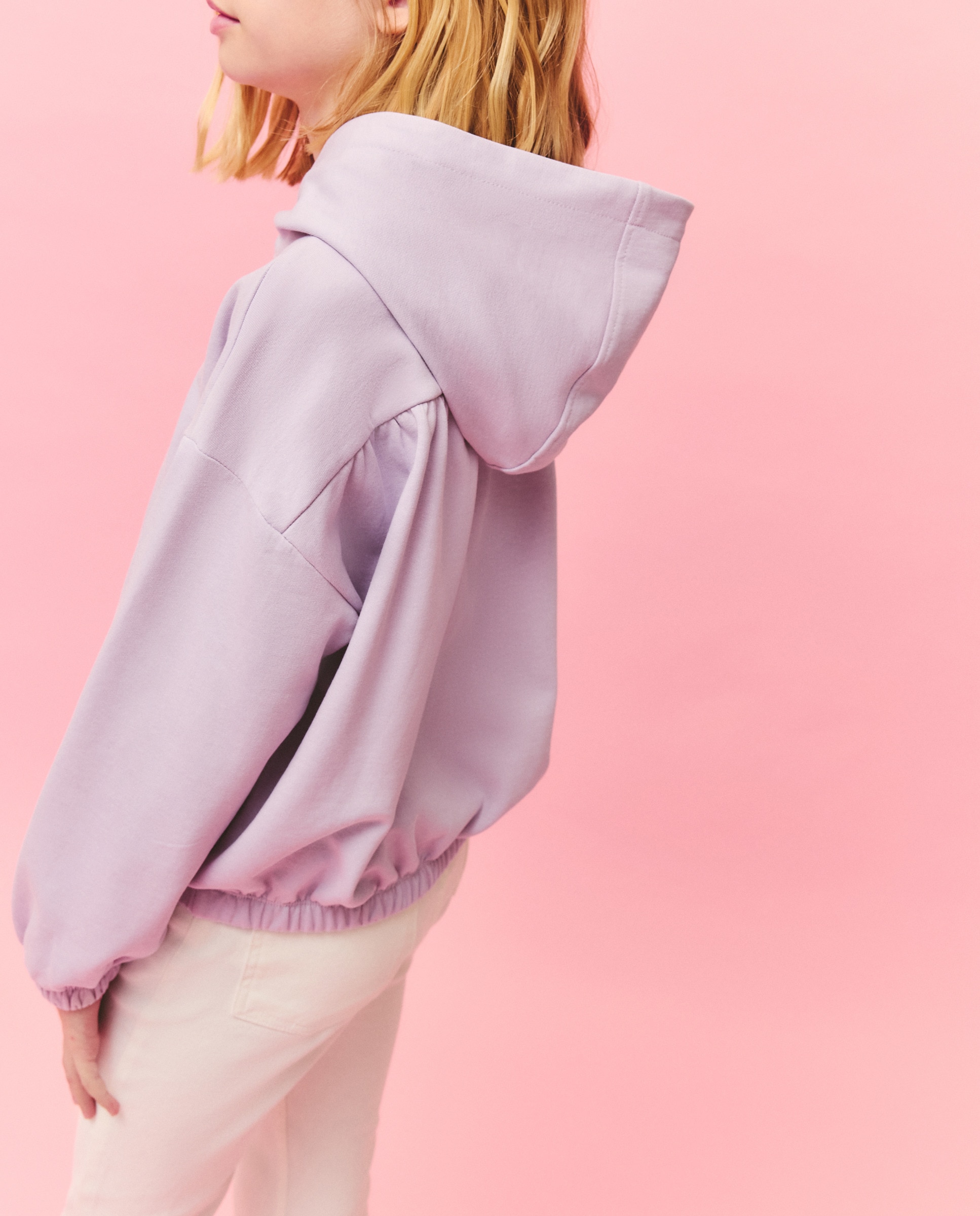 Sweatshirt com Capuz e Estampado Posicional 282 Malva-4