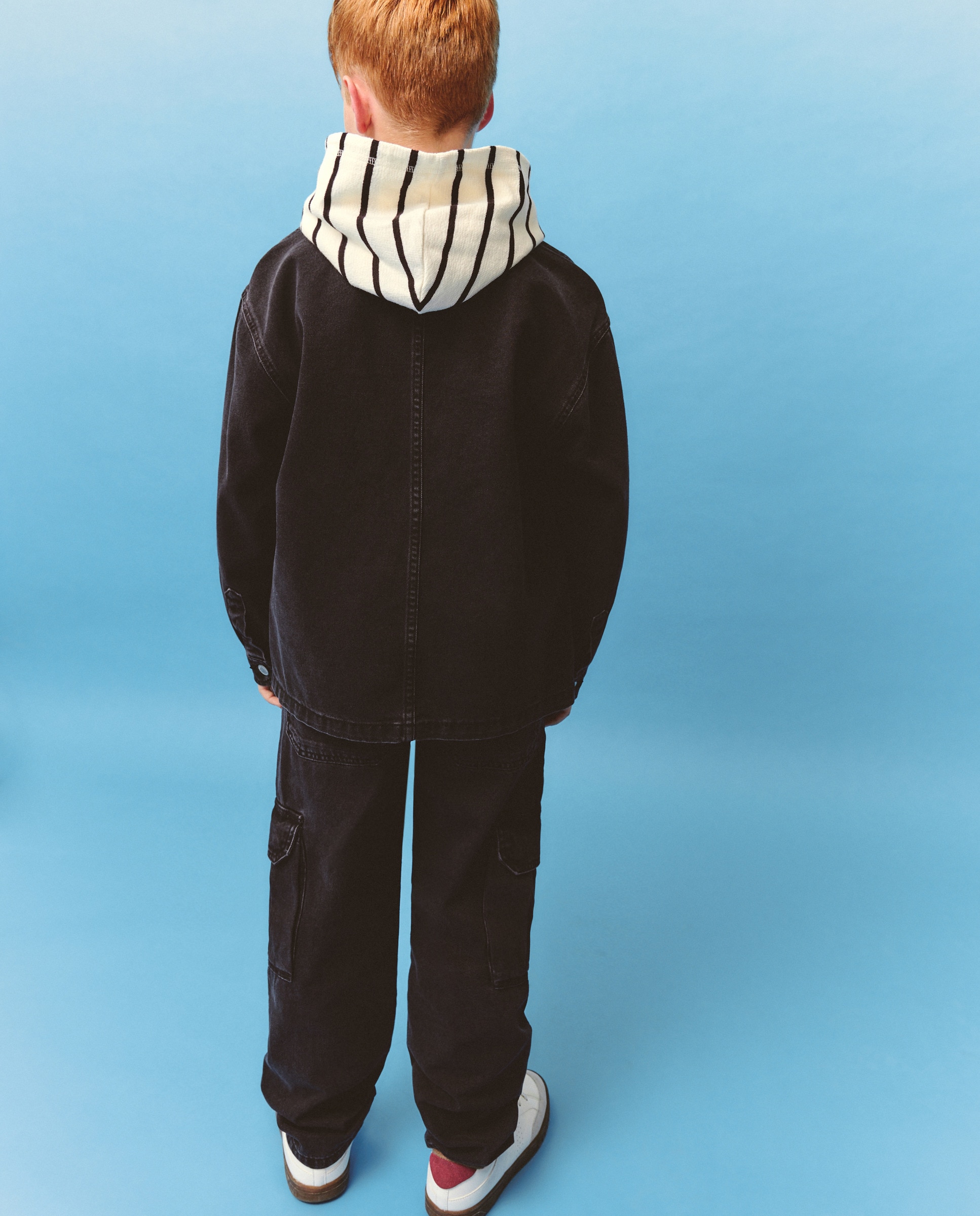 Sobrecamisa de Ganga com Manga Comprida e Bolsos Kids El Corte Inglés Cinzento-4