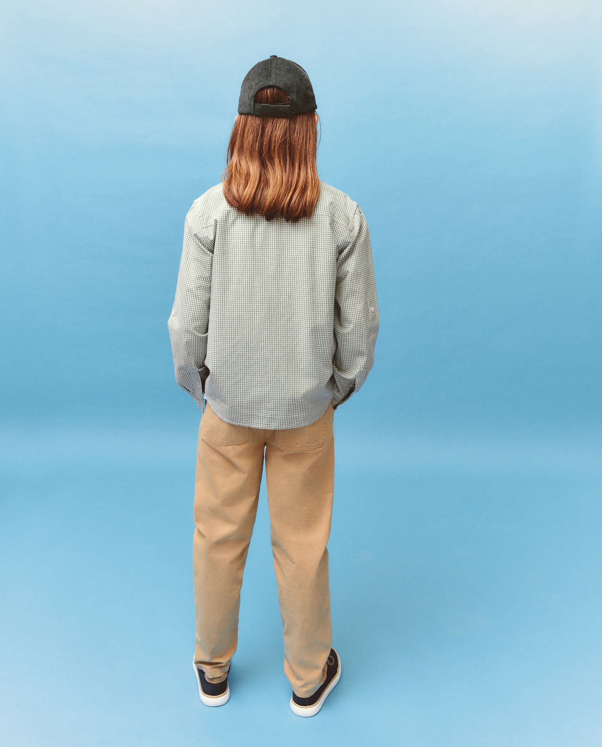 Camisa de Manga Comprida com Vichy Verde-3