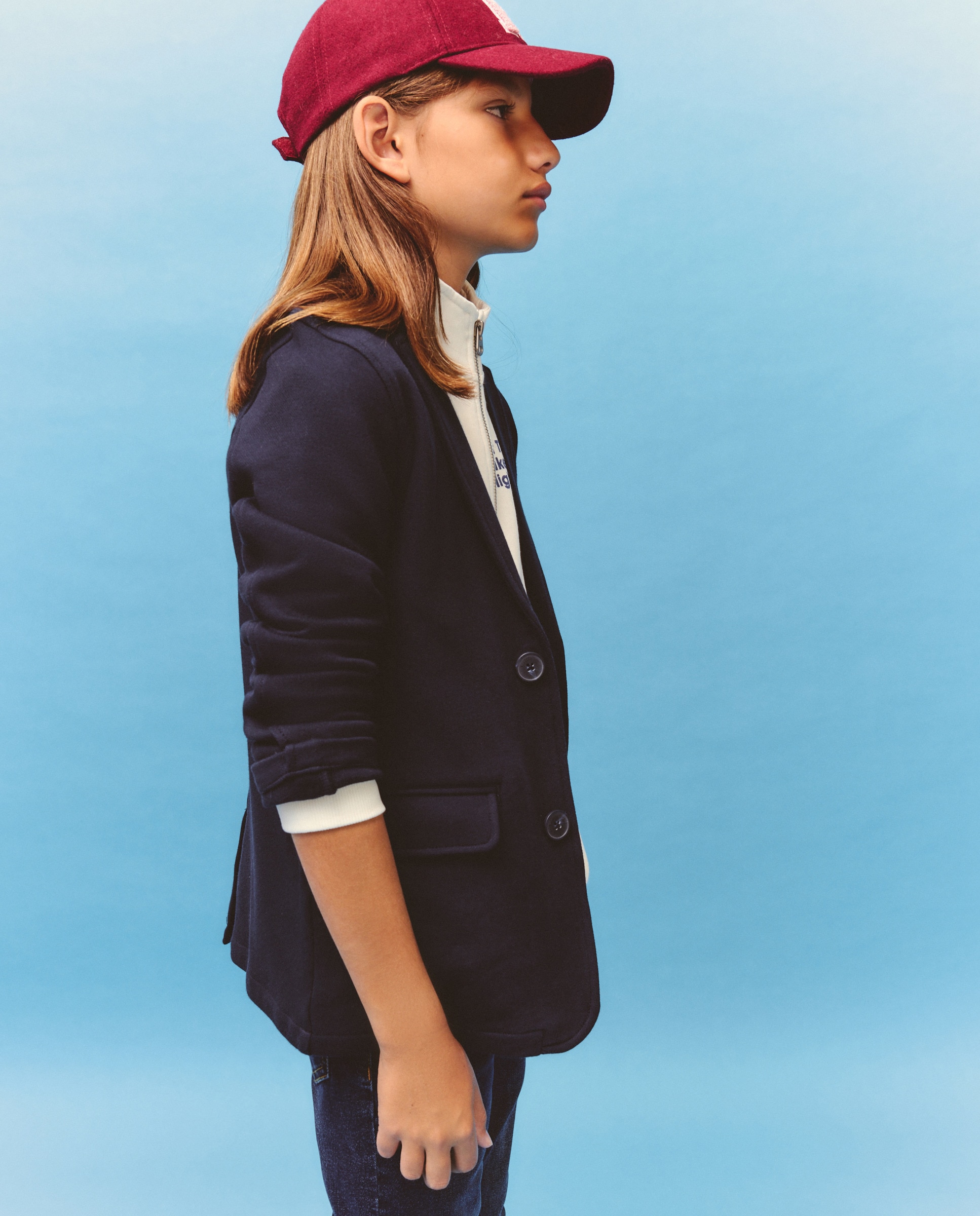 Blazer Liso Piqué Azul-marinho-3