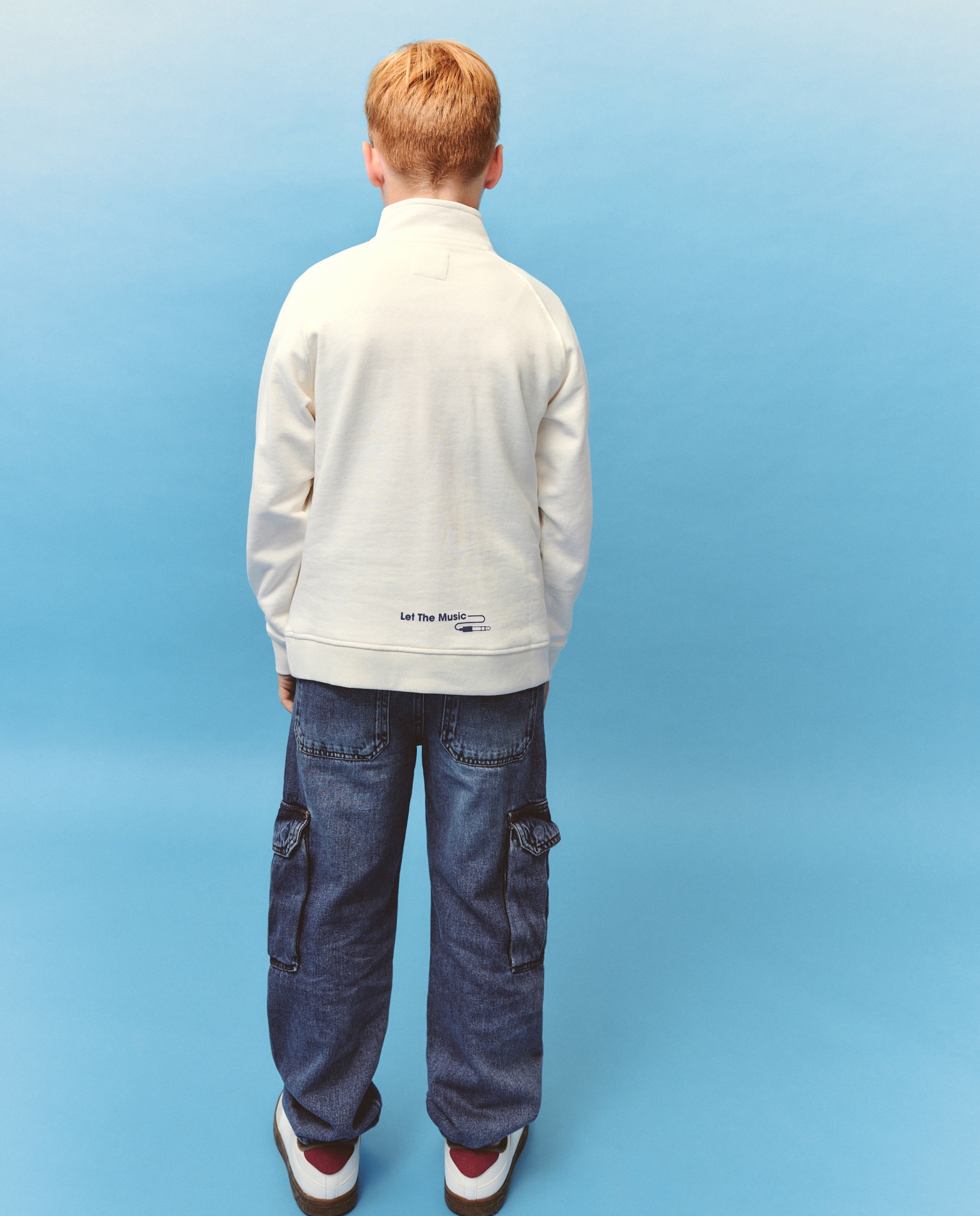 Sweatshirt com Gola de Camionista Branco-3