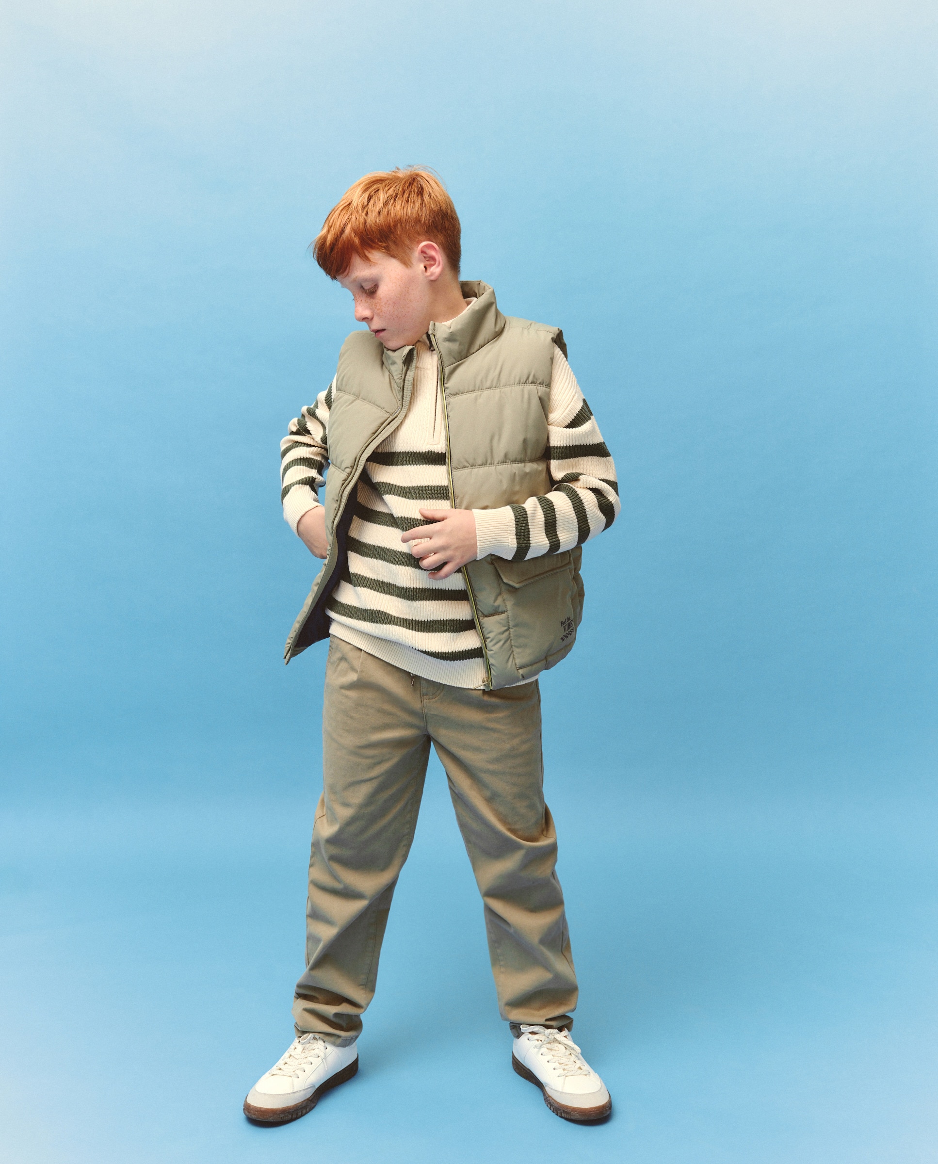 Camisola de Malha com Risca e Fecho de Correr Kids El Corte Inglés Verde-2