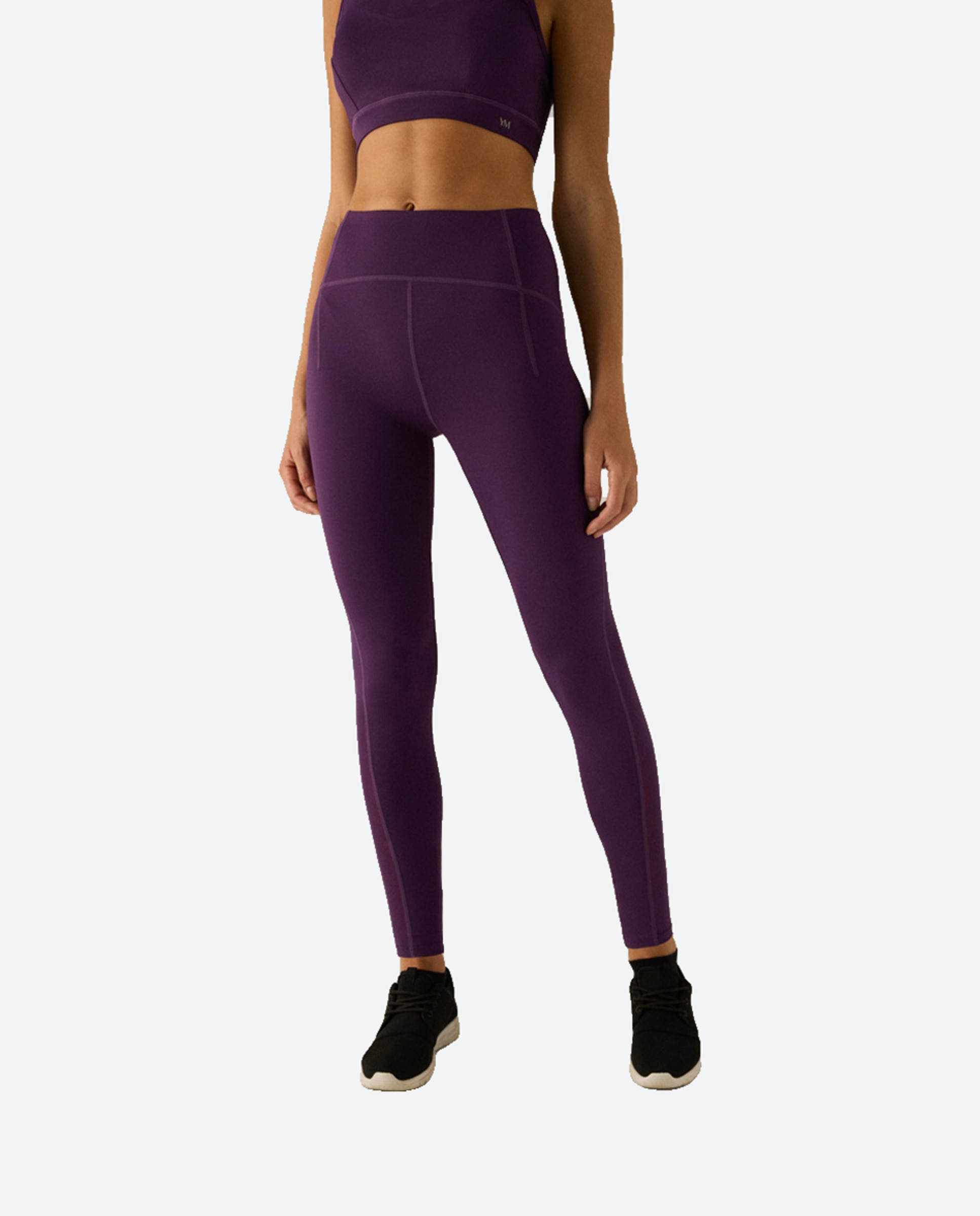 Imagen 0 de Leggings de mujer de tejido suave y elástico con bolsillo interior y detalles laterales