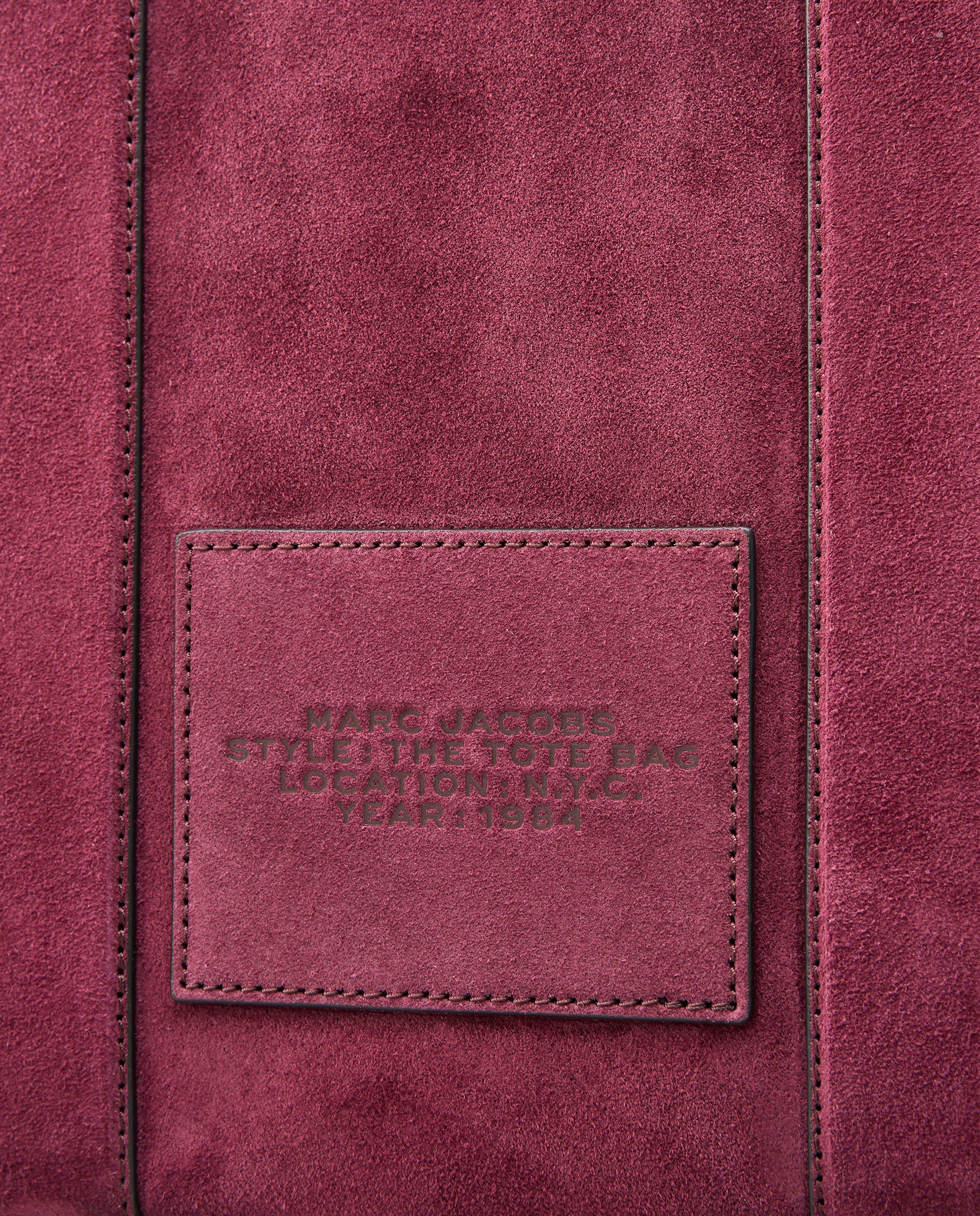 Mala Shopper Tipo Tote Small de Camurça Bordeaux-5