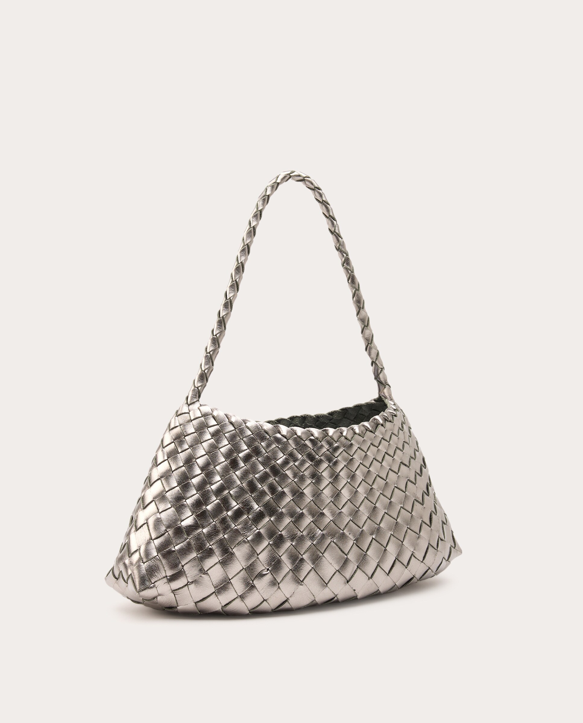 Bolso de hombro Rosanna de piel Plata-2