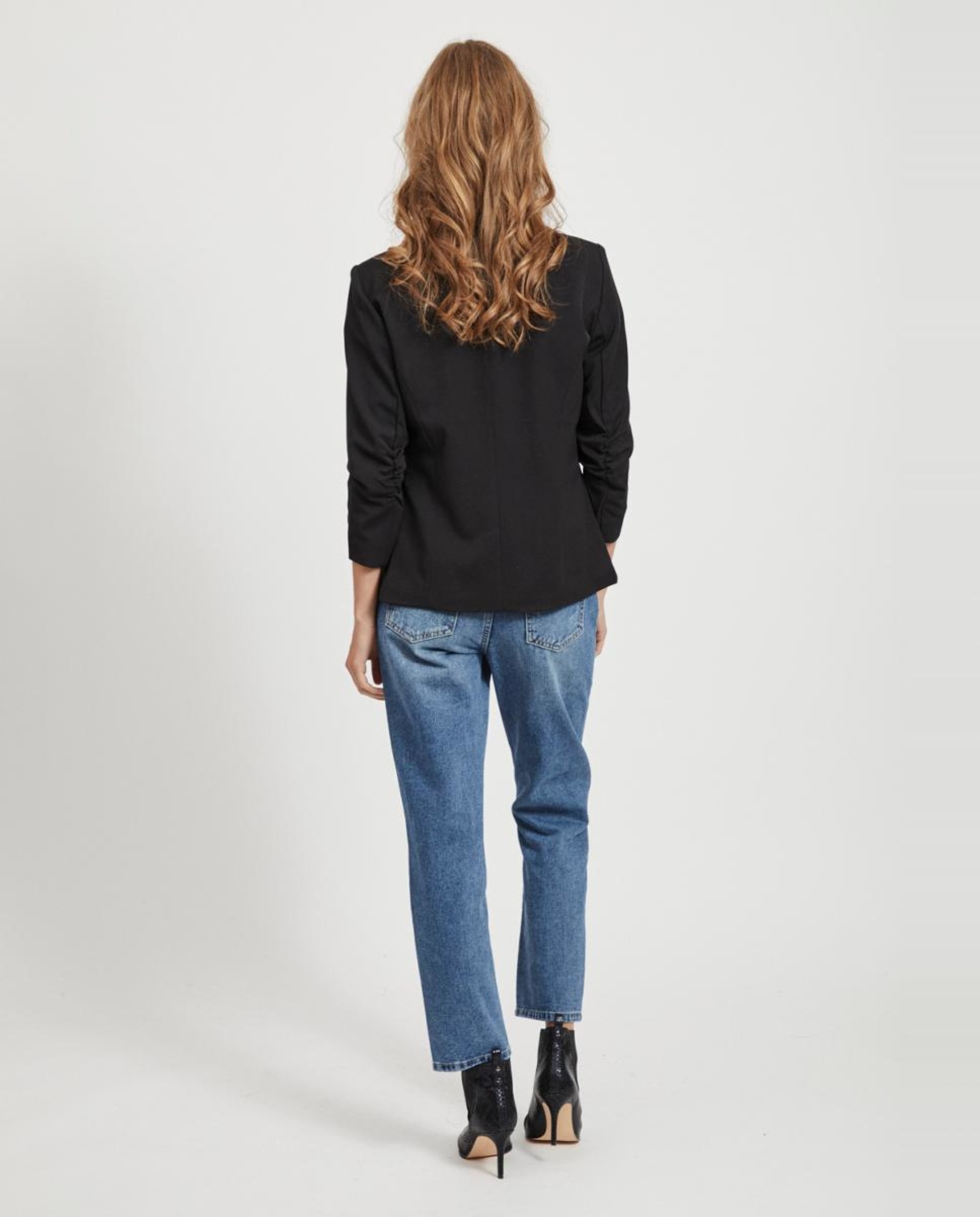Blazer com Mangas ¾ Preto-5