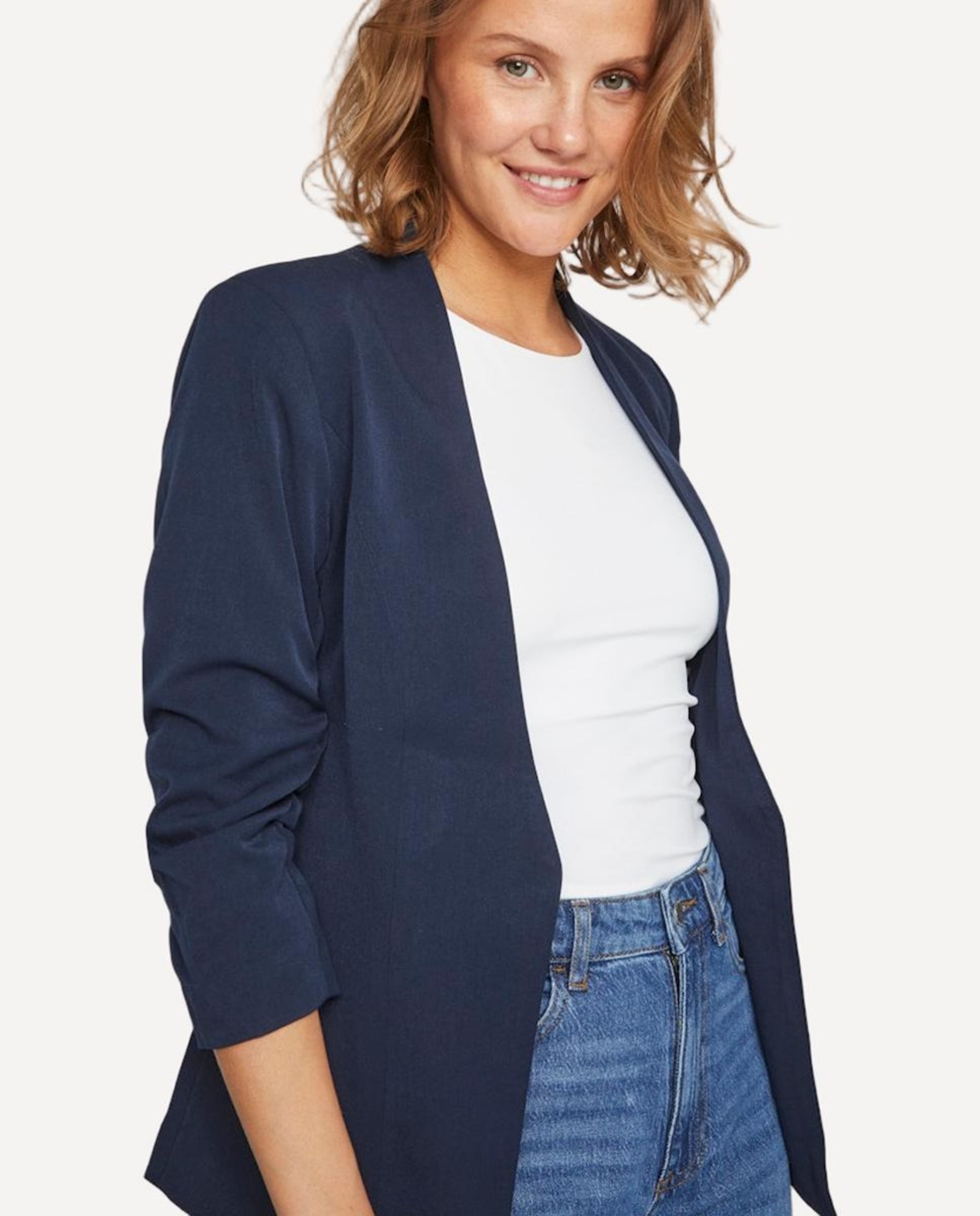 Americana blazer de mujer mangas ¾ - Vila - Azul marino Azul marino-3