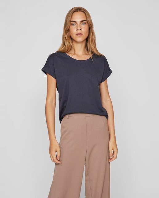 Imagem 0 de T-shirt de mulher de manga curta e decote redondo