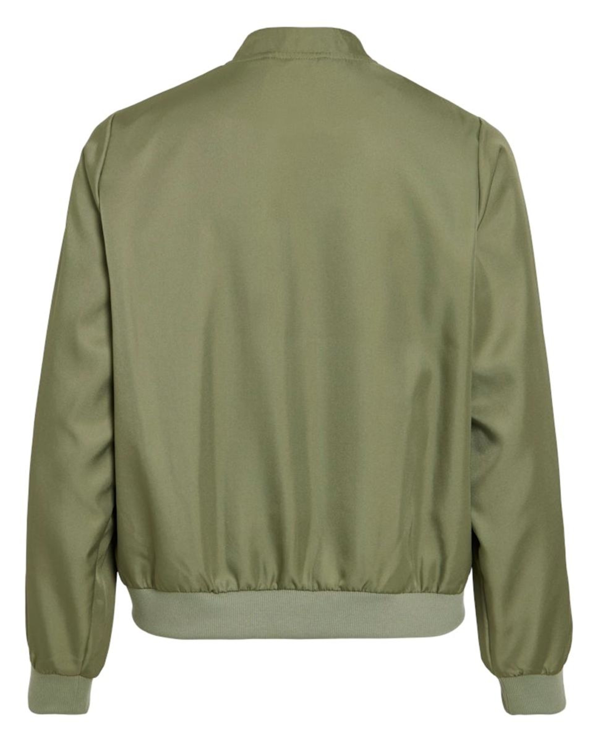 Casaco Tipo Blusão Bomber com Fecho de Correr Verde-militar-7