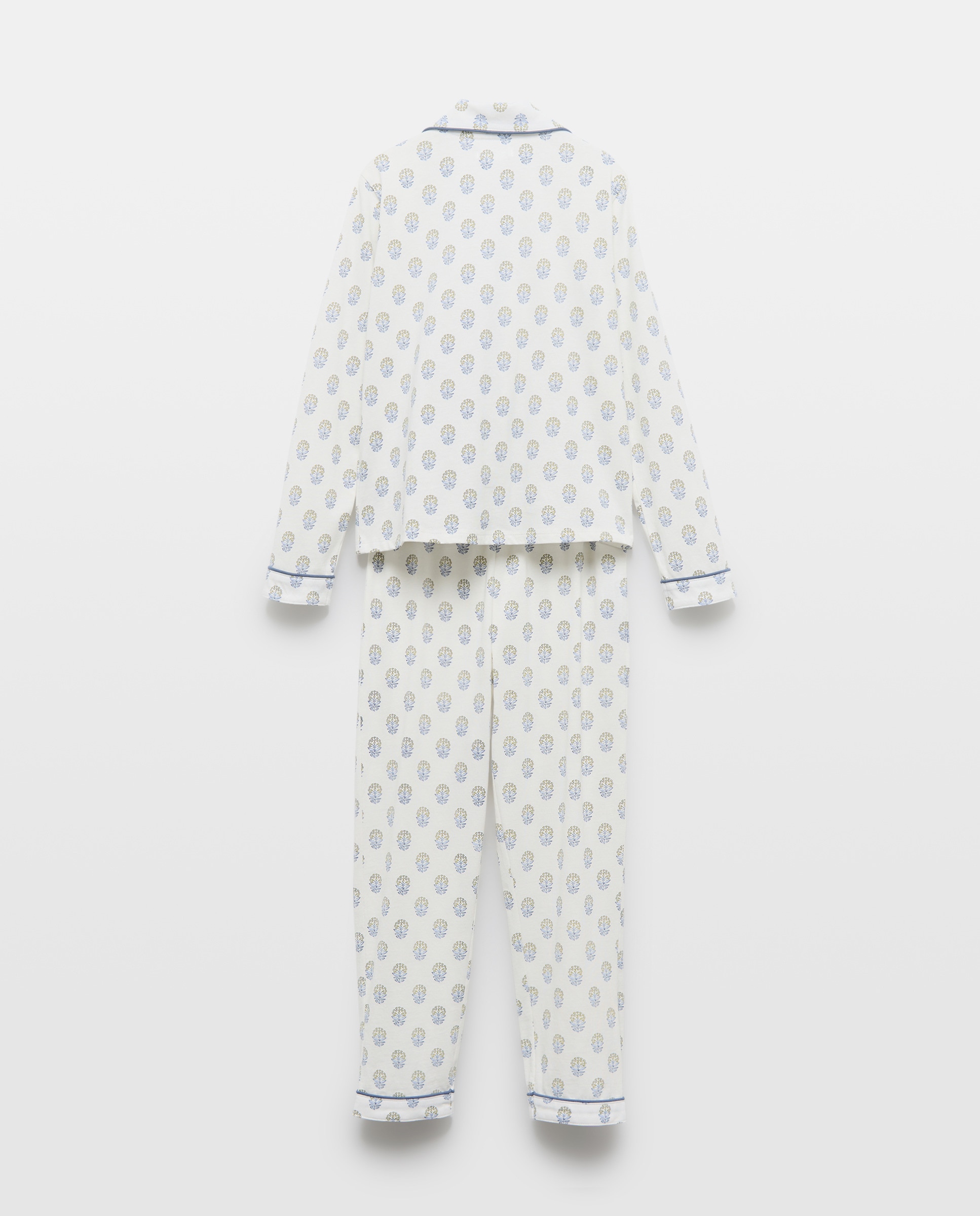 Pijama de niña largo estampado Blanco roto-2