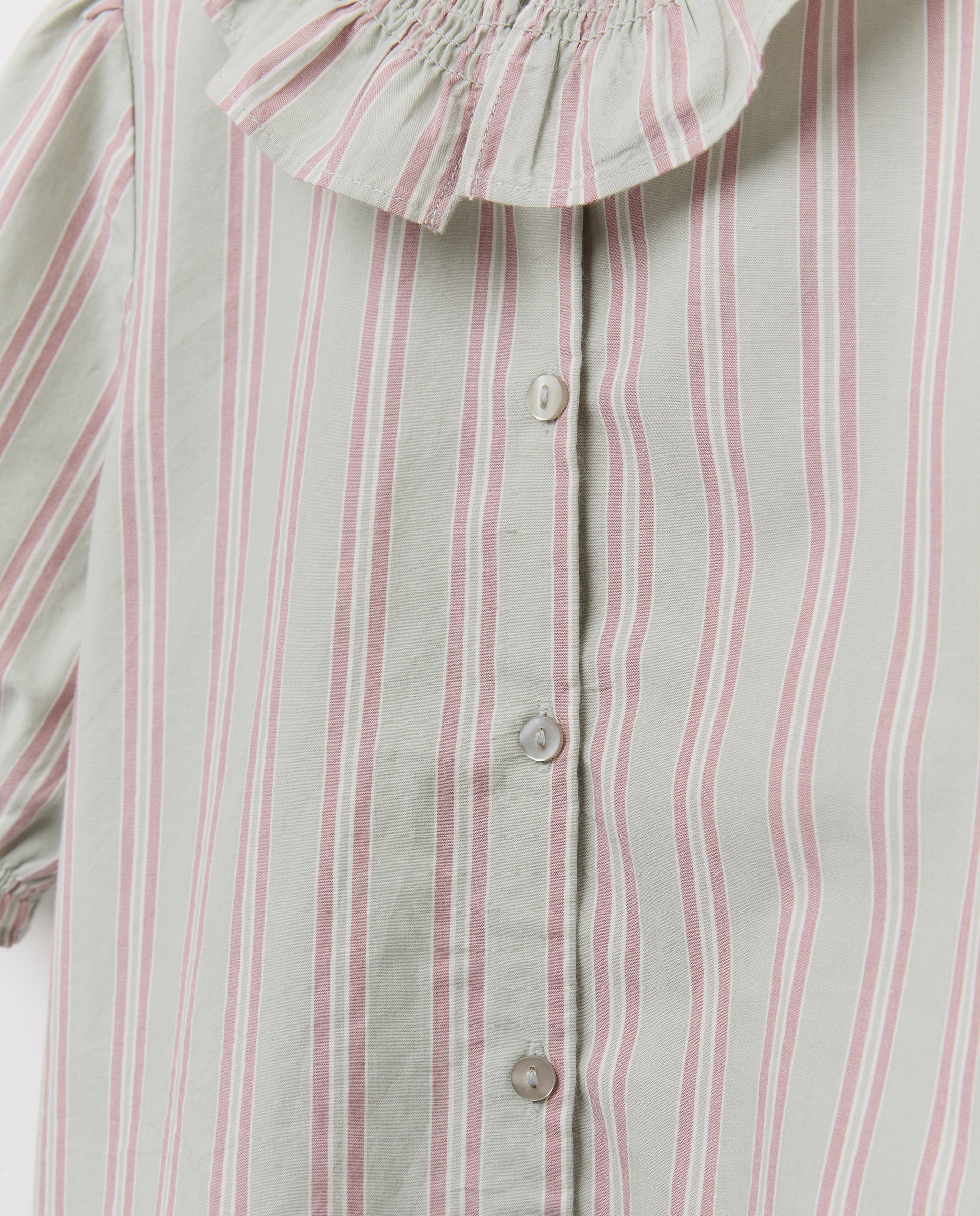 Blusa niña con cuello y estampada Blanco roto-3