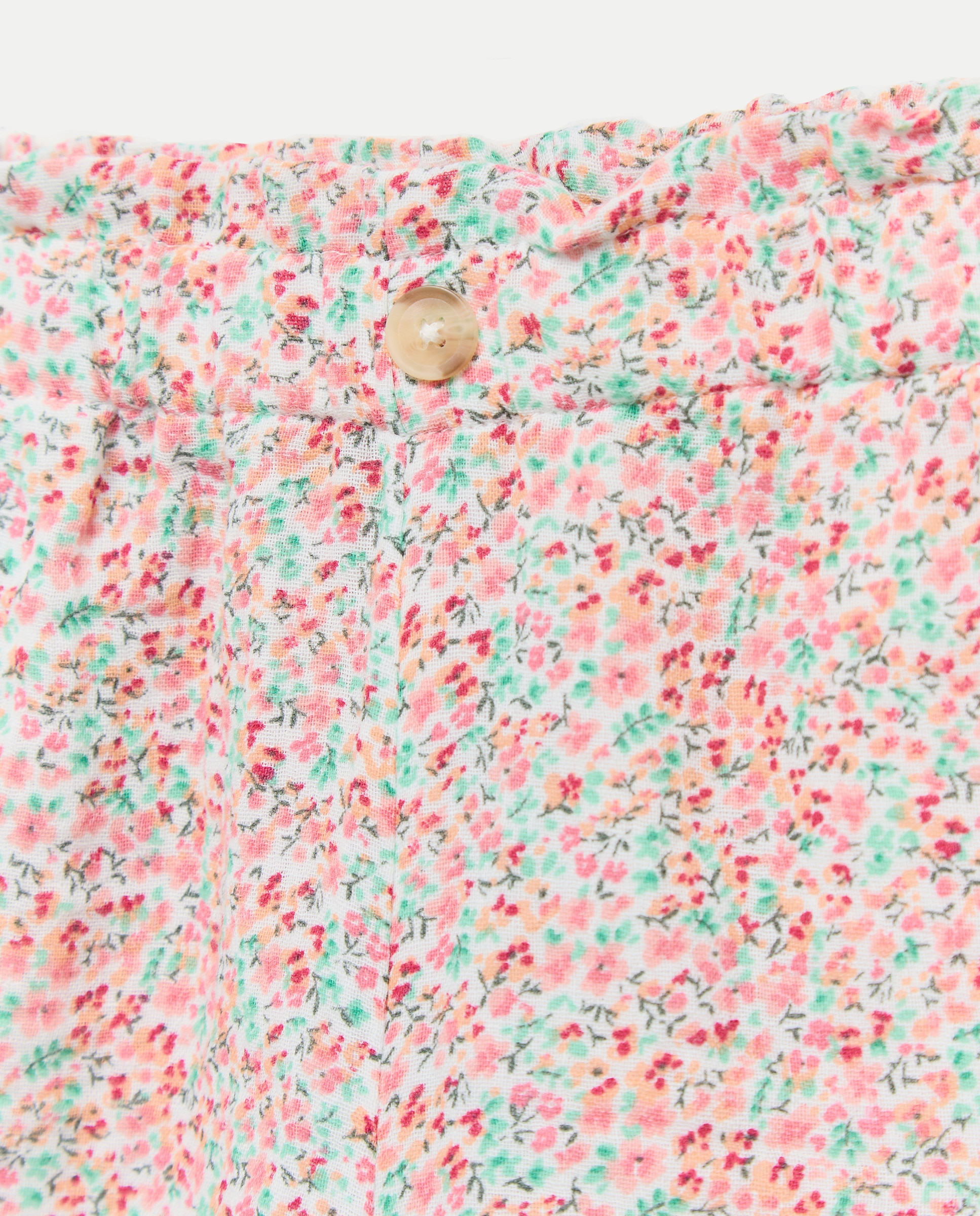 Short niña lino set Blanco roto-3
