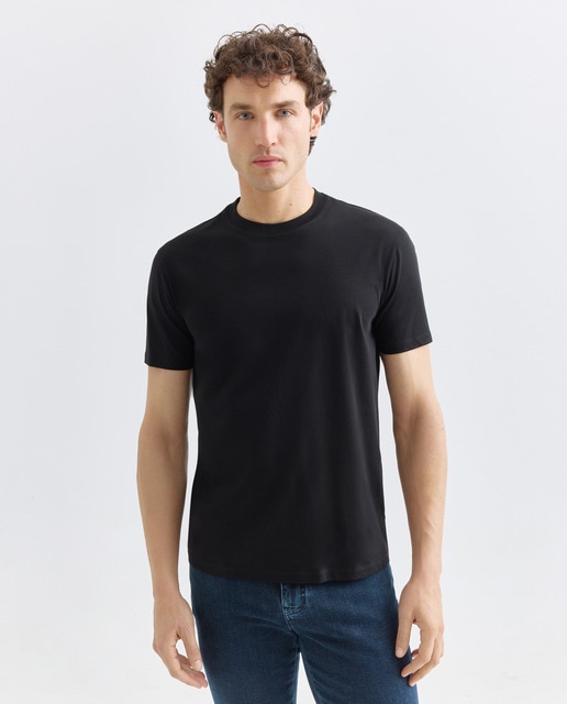 Imagen 0 de Camiseta de hombre manga corta en algodón mercerizado