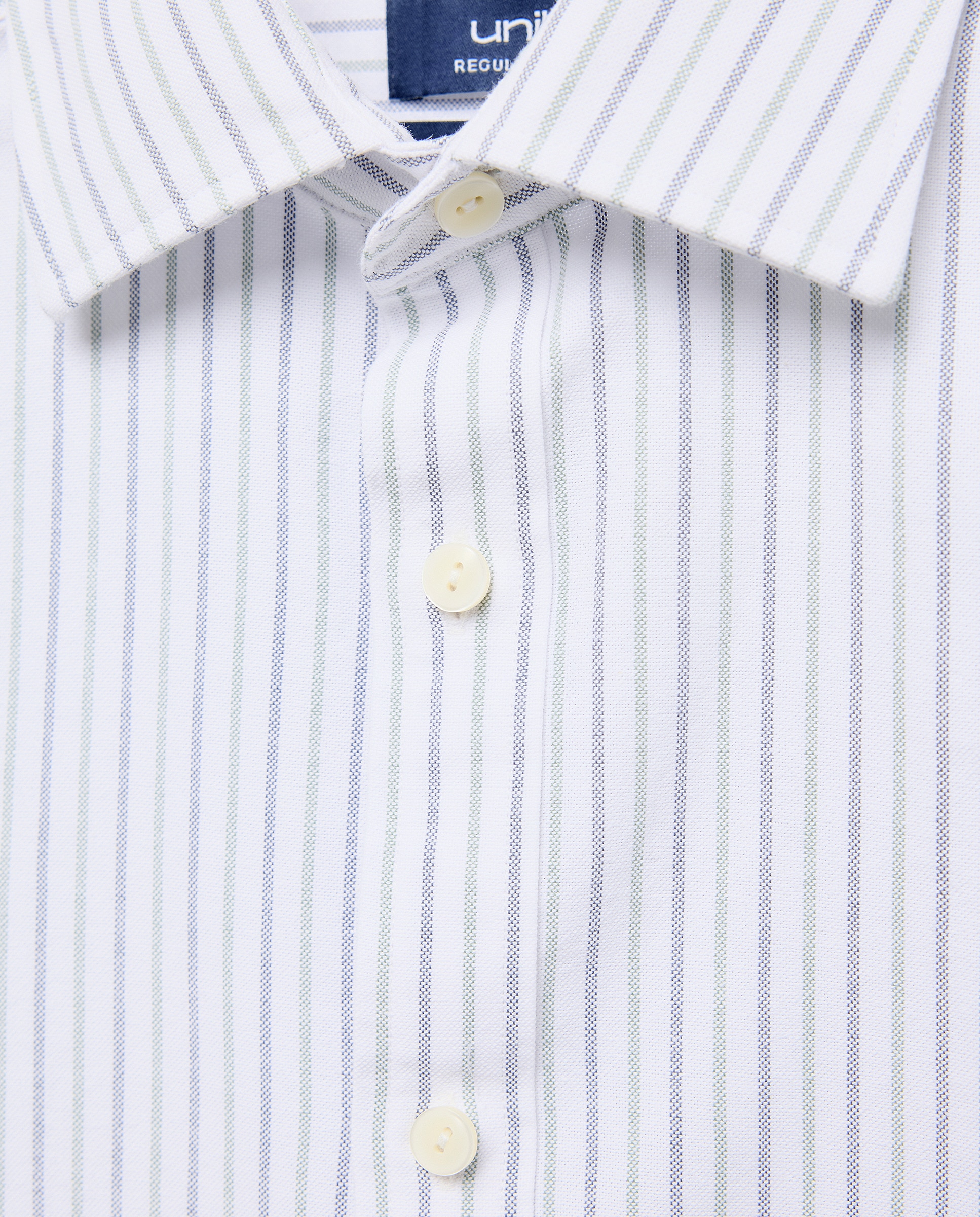 Camisa sport hombre oxford rayas 510 Verde claro-5