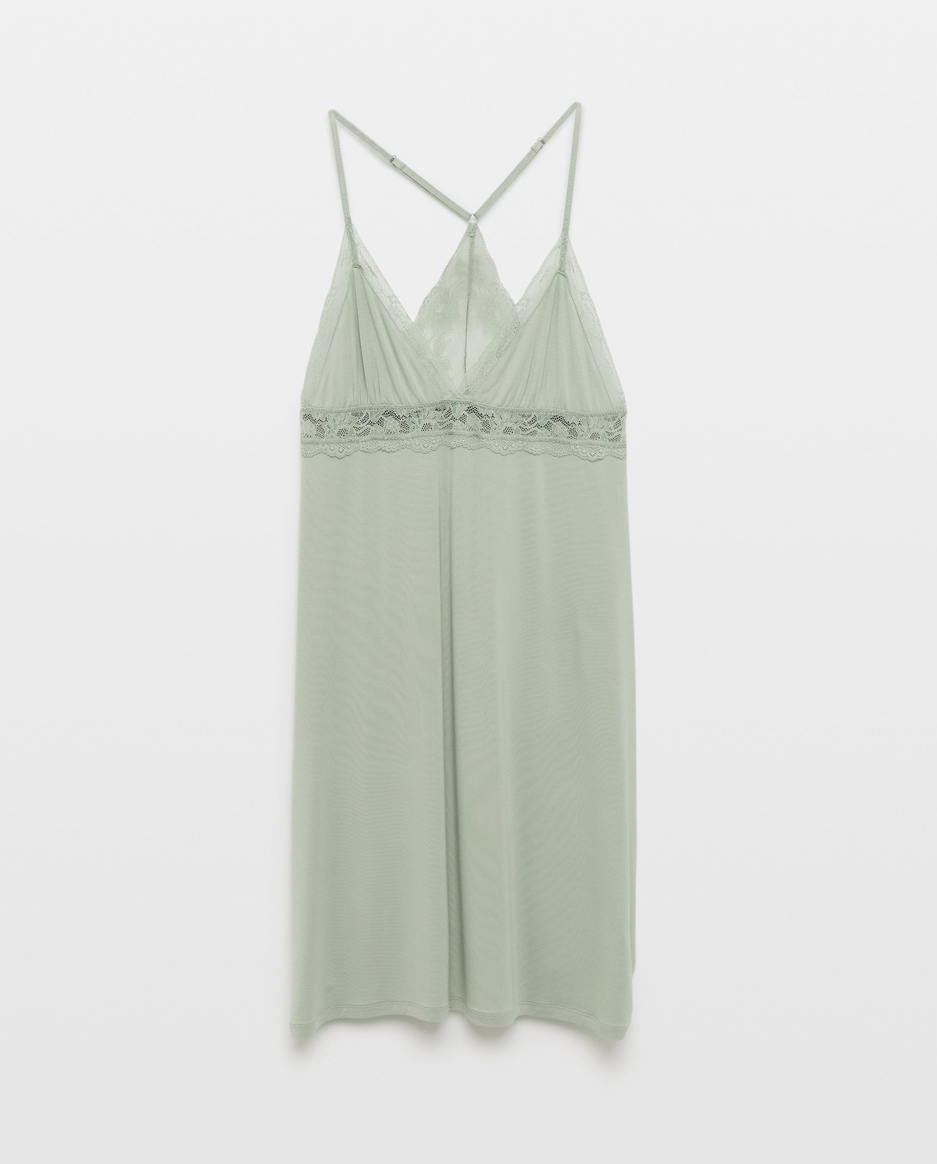 Camisa de Dormir de Viscose com Estampado Verde-3
