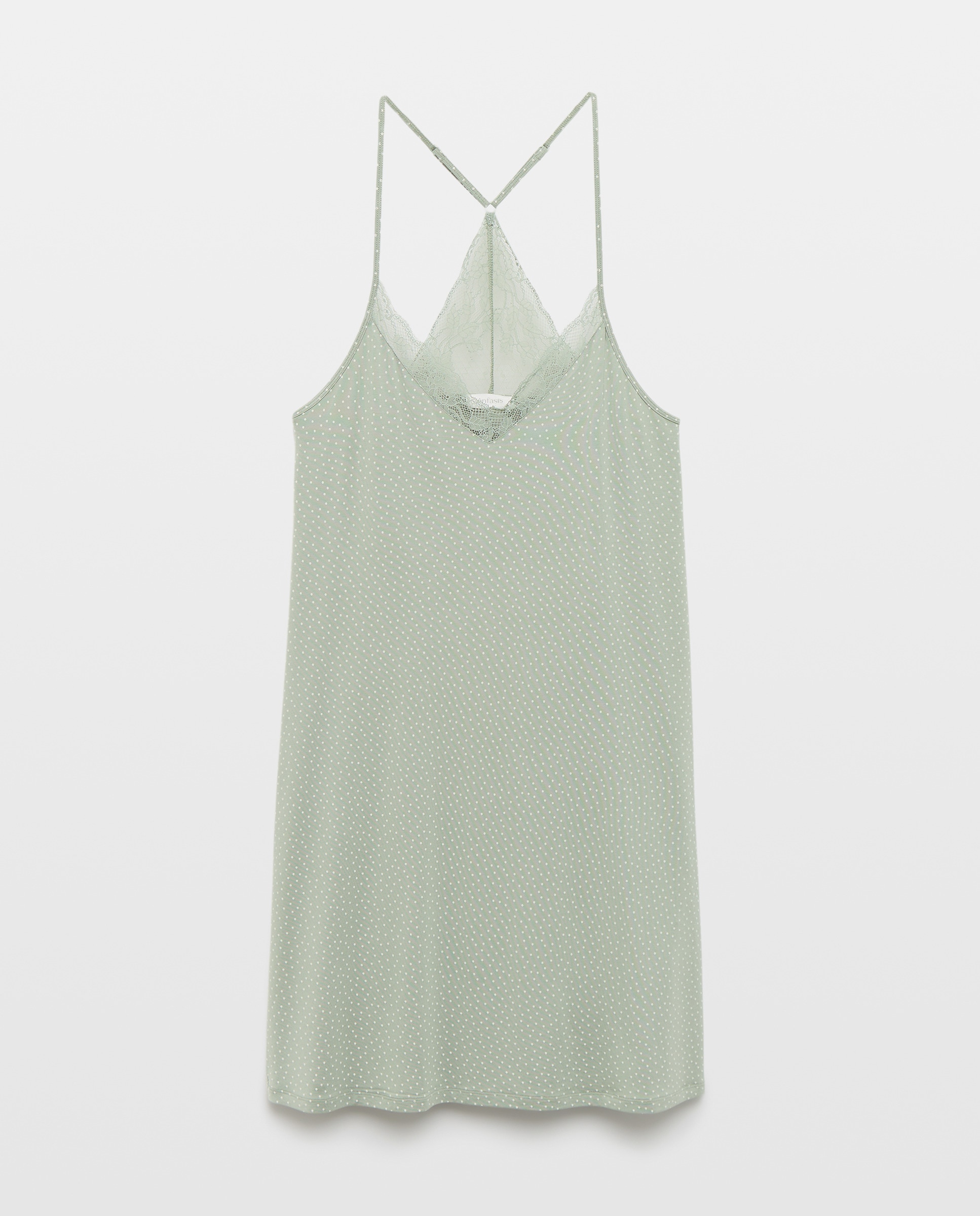 Camisa de Dormir de Viscose com Estampado Verde-3
