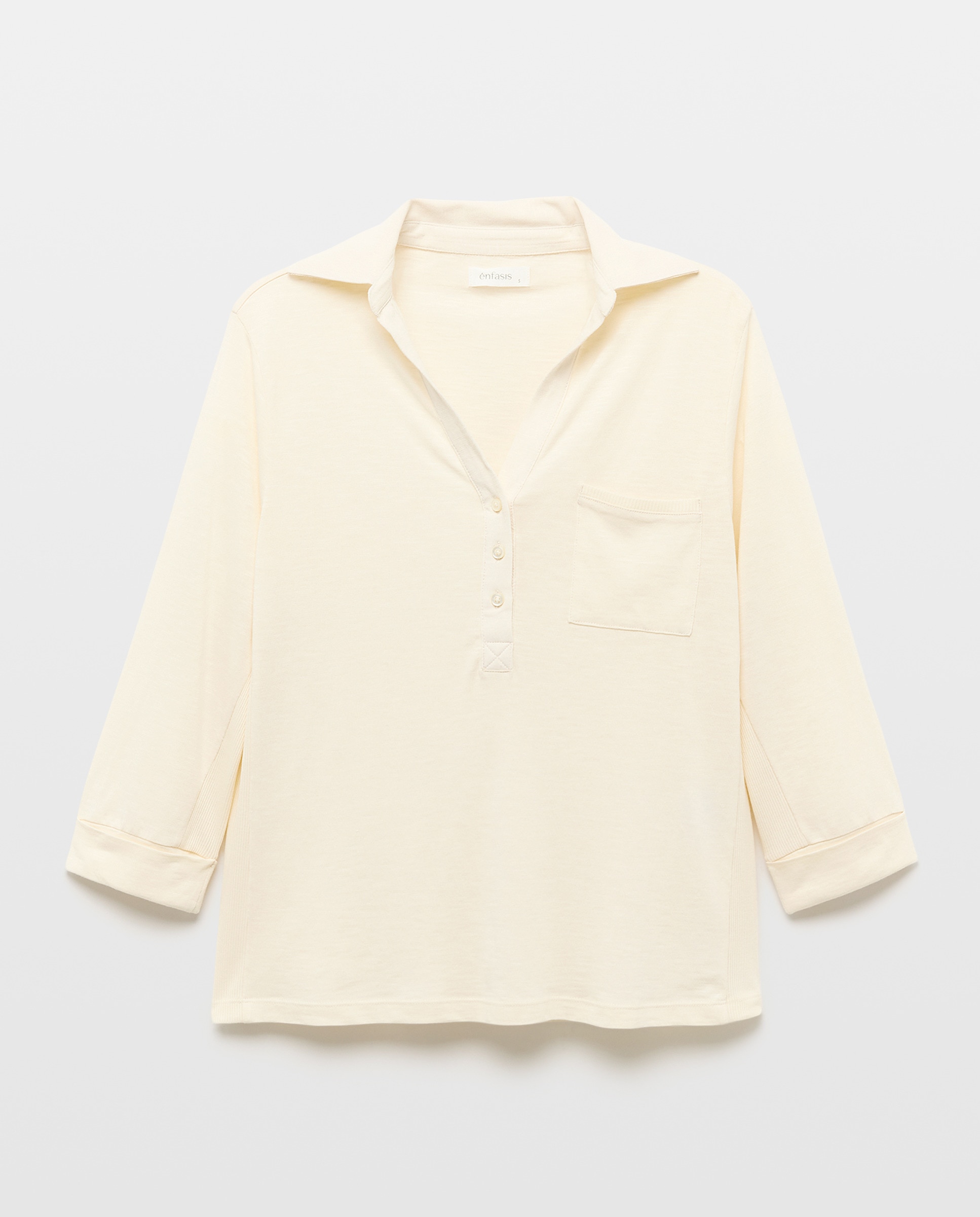 Sobrecamisa Lisa com Bolsos 120 Cru-4