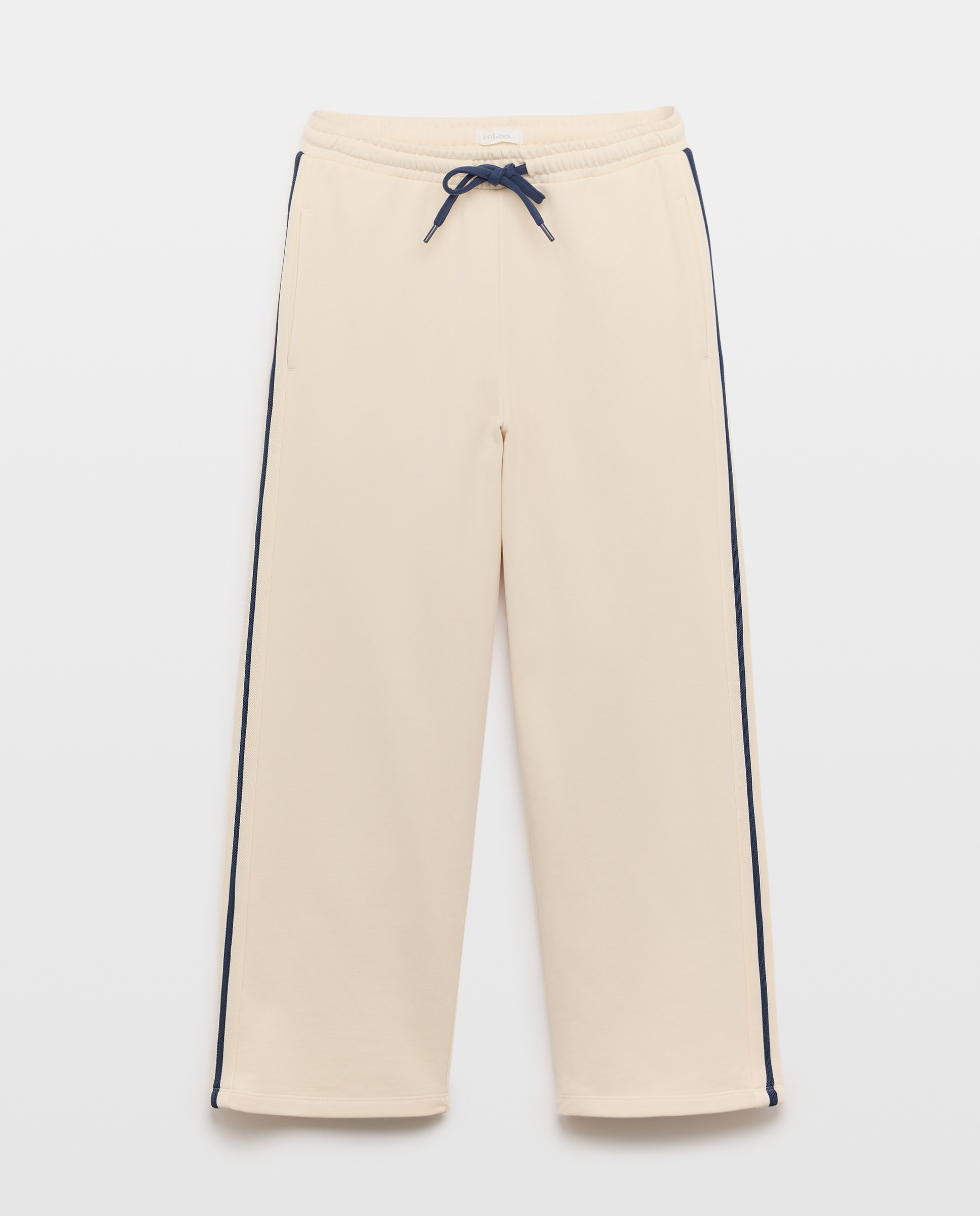 Calças com Contraste Lateral 120 Cru-4