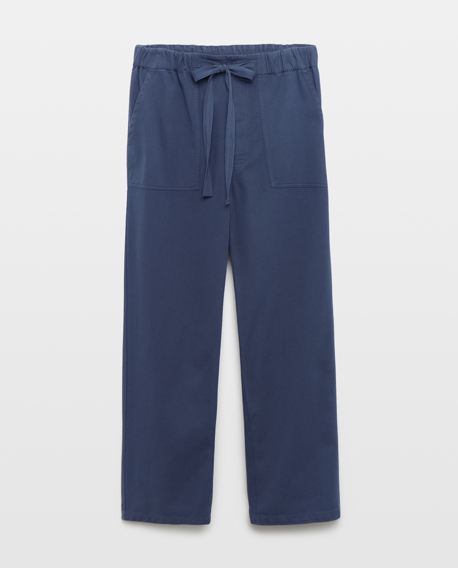 Calças Lisas com Bolsos Azul-marinho-5