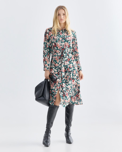 Imagem 0 de Vestido liso com manga comprida