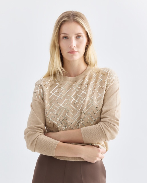 Imagem 0 de Camisola de malha lisa com manga comprida