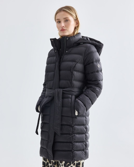 Imagem 0 de Blusão Acolchoado Comprido com Capuz