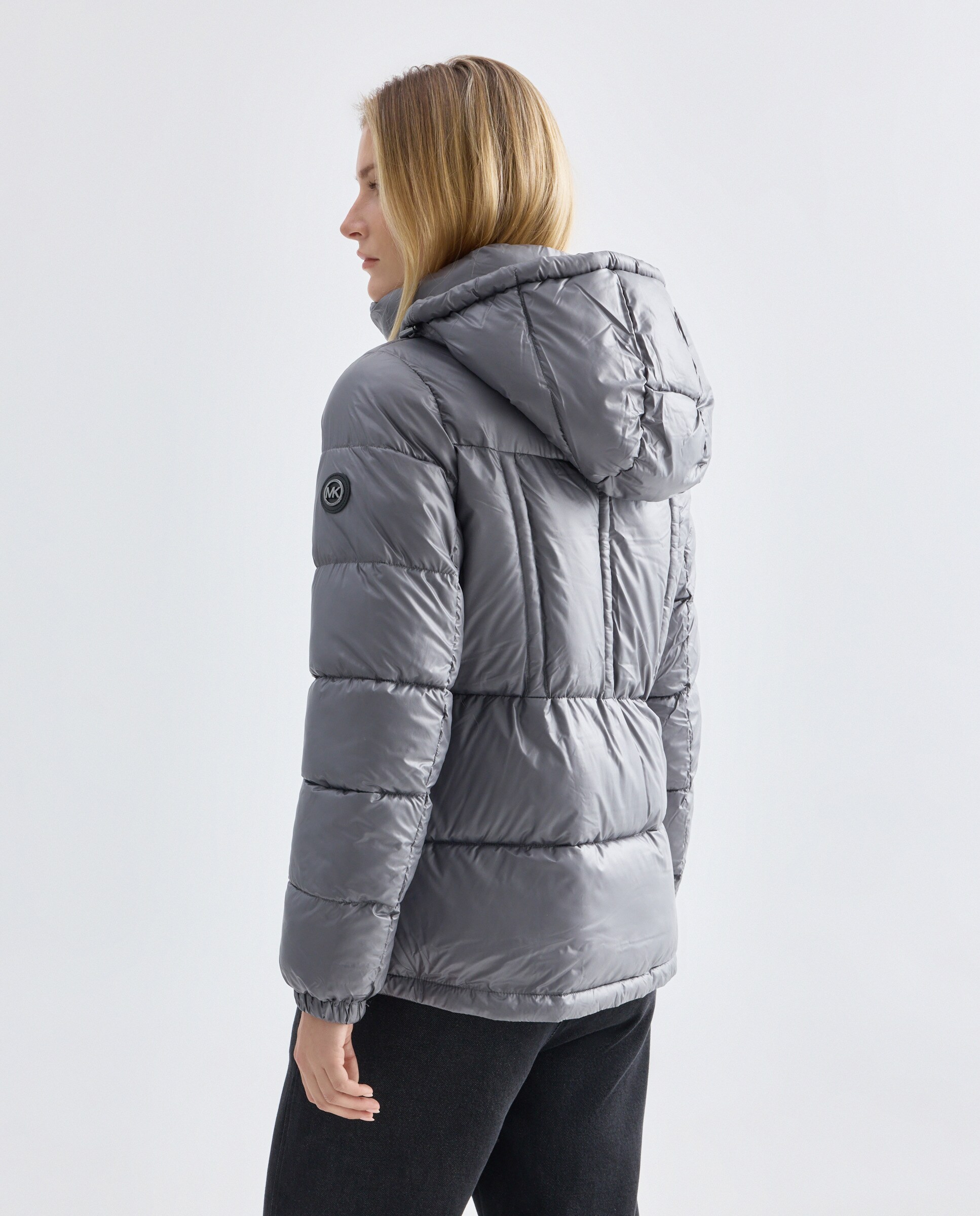 Blusão Acolchoado com Capuz Cinzento-escuro-3