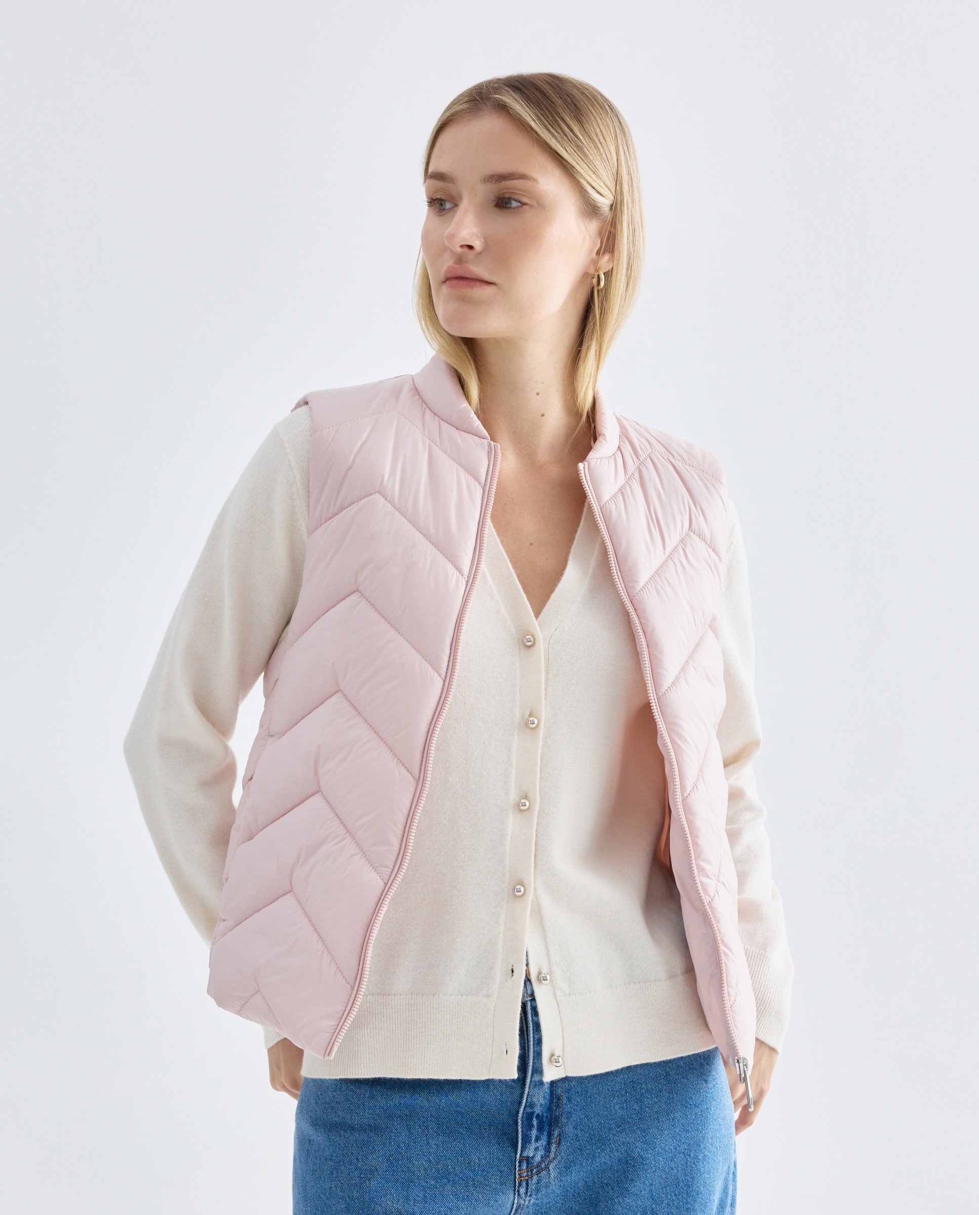 Colete Acolchoado Super Ligeiro Rosa-claro-1