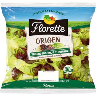 ensalada Origen con trocadero roja y romana bolsa 150 g - Florette