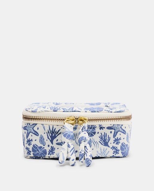 Imagem 0 de Nécessaire Pequeno de Viagem com Estampado do Mar