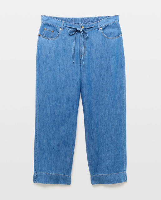 Imagem 0 de Jeans Largas com Cinco Bolsos