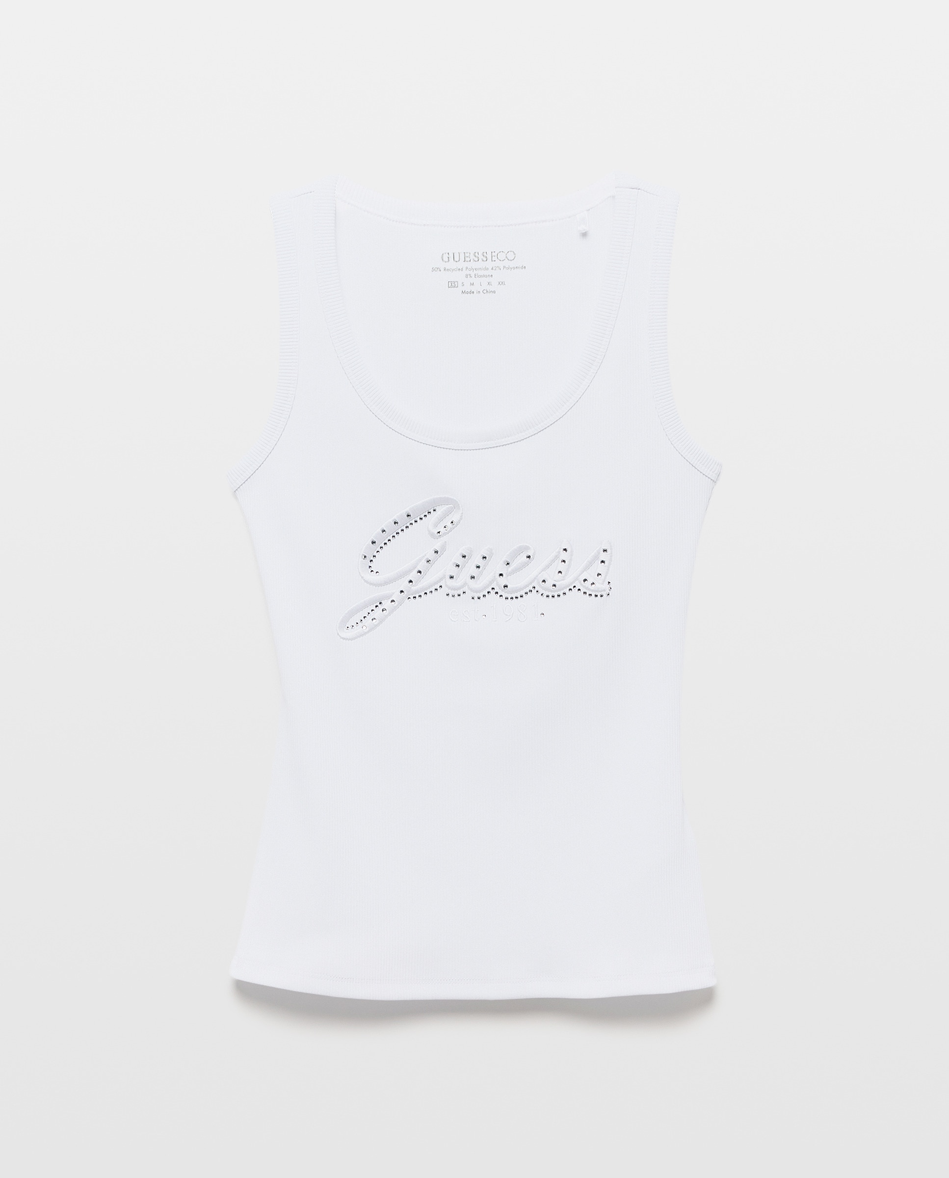 T-shirt sem mangas Branco-4