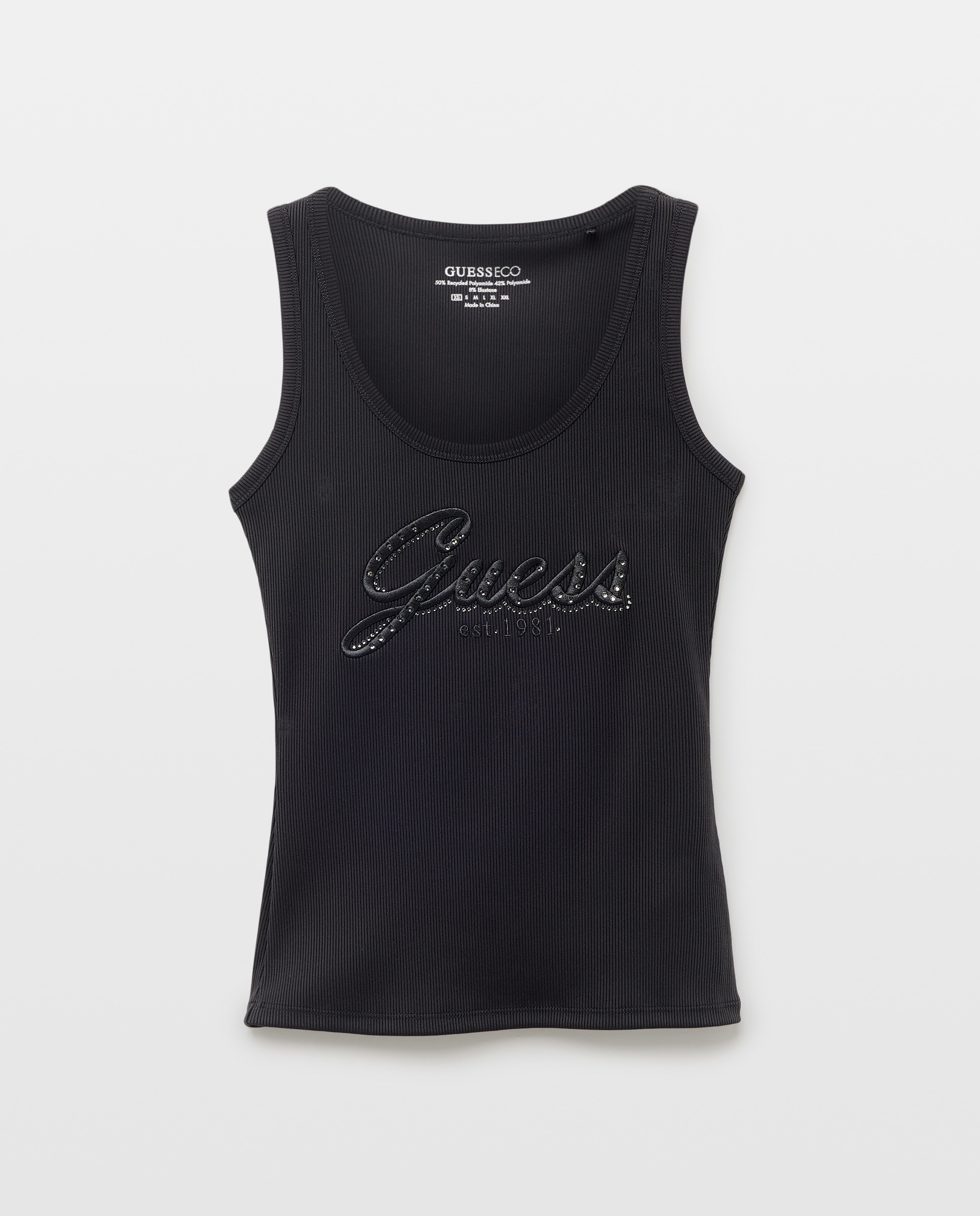 T-shirt sem mangas Preto-4