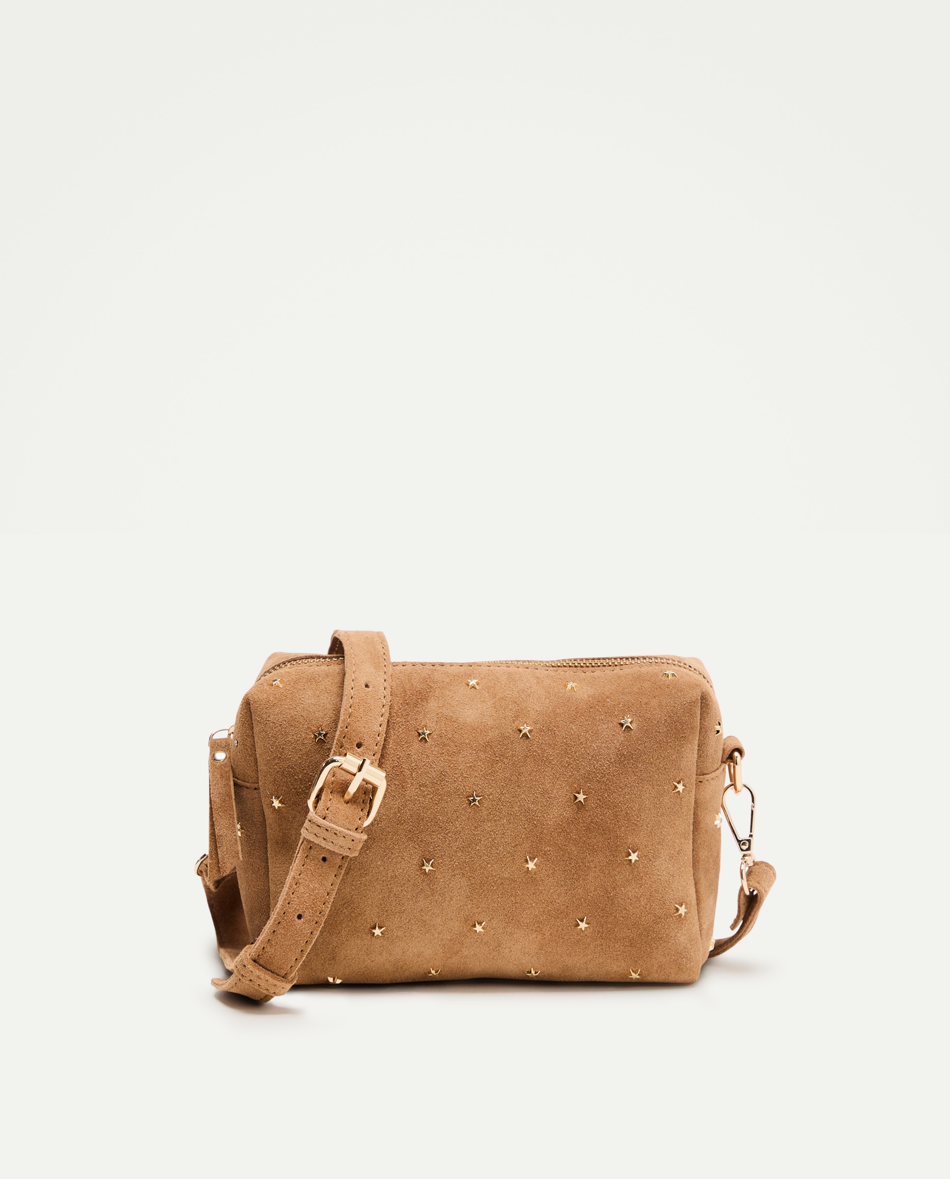 Imagen 0 de Bolso piel cámara estrellas mujer Marrón