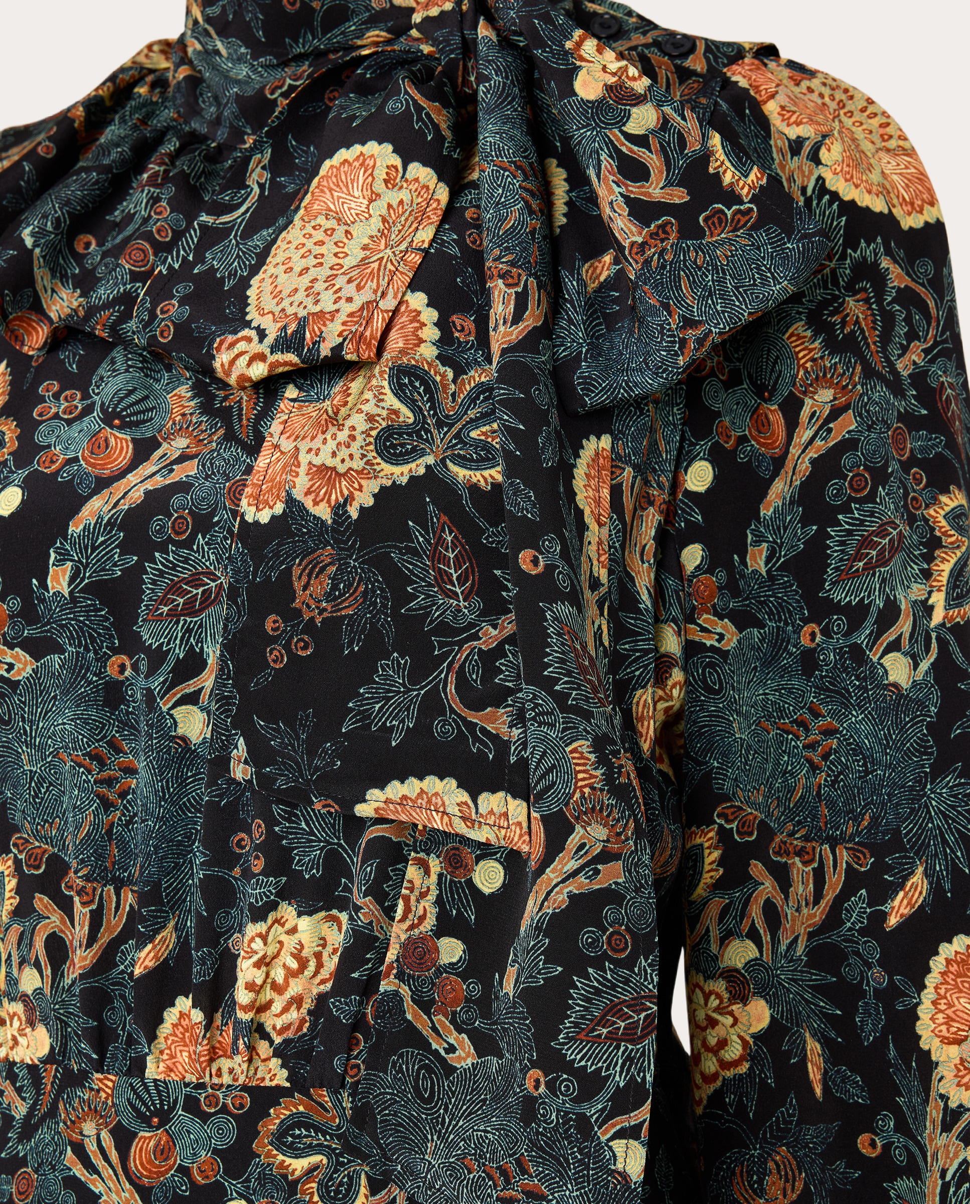 Vestido midi Circe de seda Multicolor-3