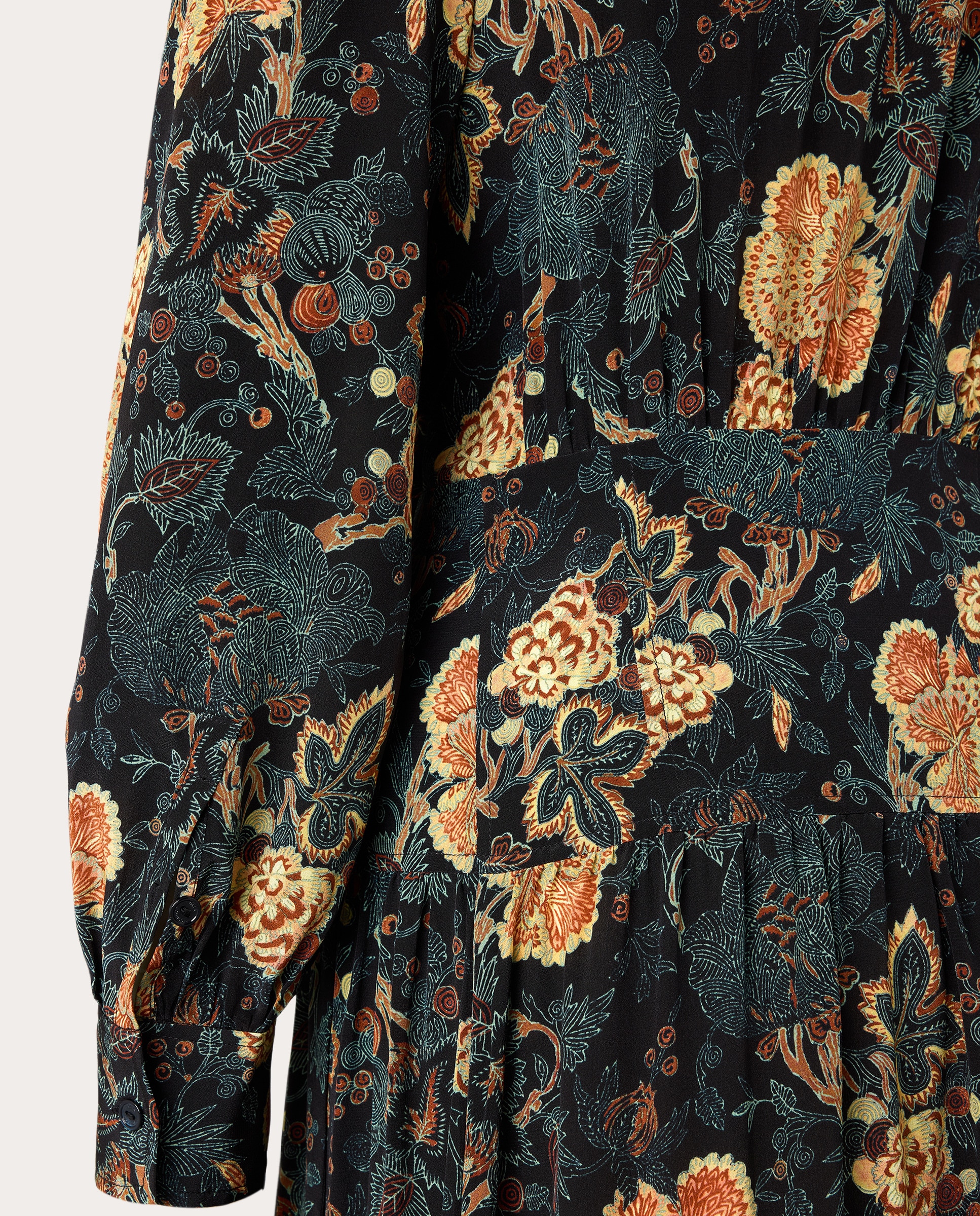 Vestido midi Circe de seda Multicolor-4