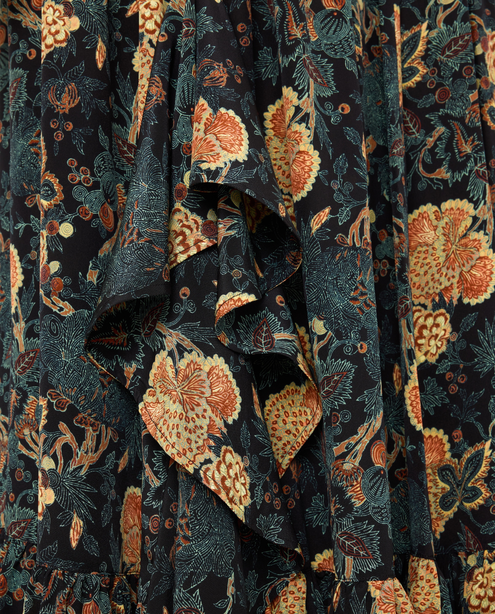 Vestido midi Circe de seda Multicolor-5