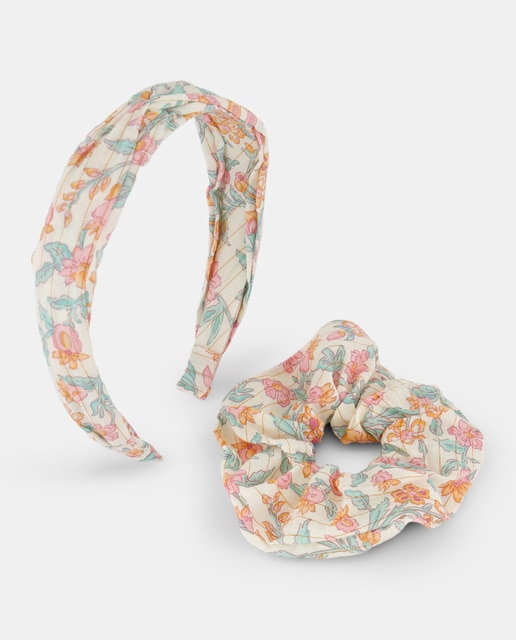 Imagen 0 de Pack diadema y coletero aop rama lurex de niña