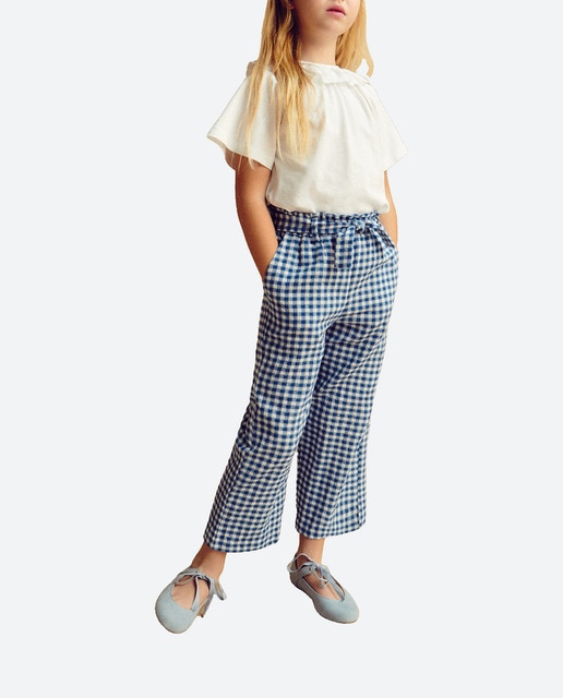 Imagen 0 de Pantalón culotte de niña vichy