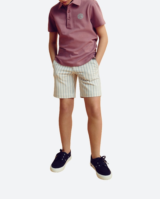 Imagen 0 de Polo piqué de niño con cuello pico y logo