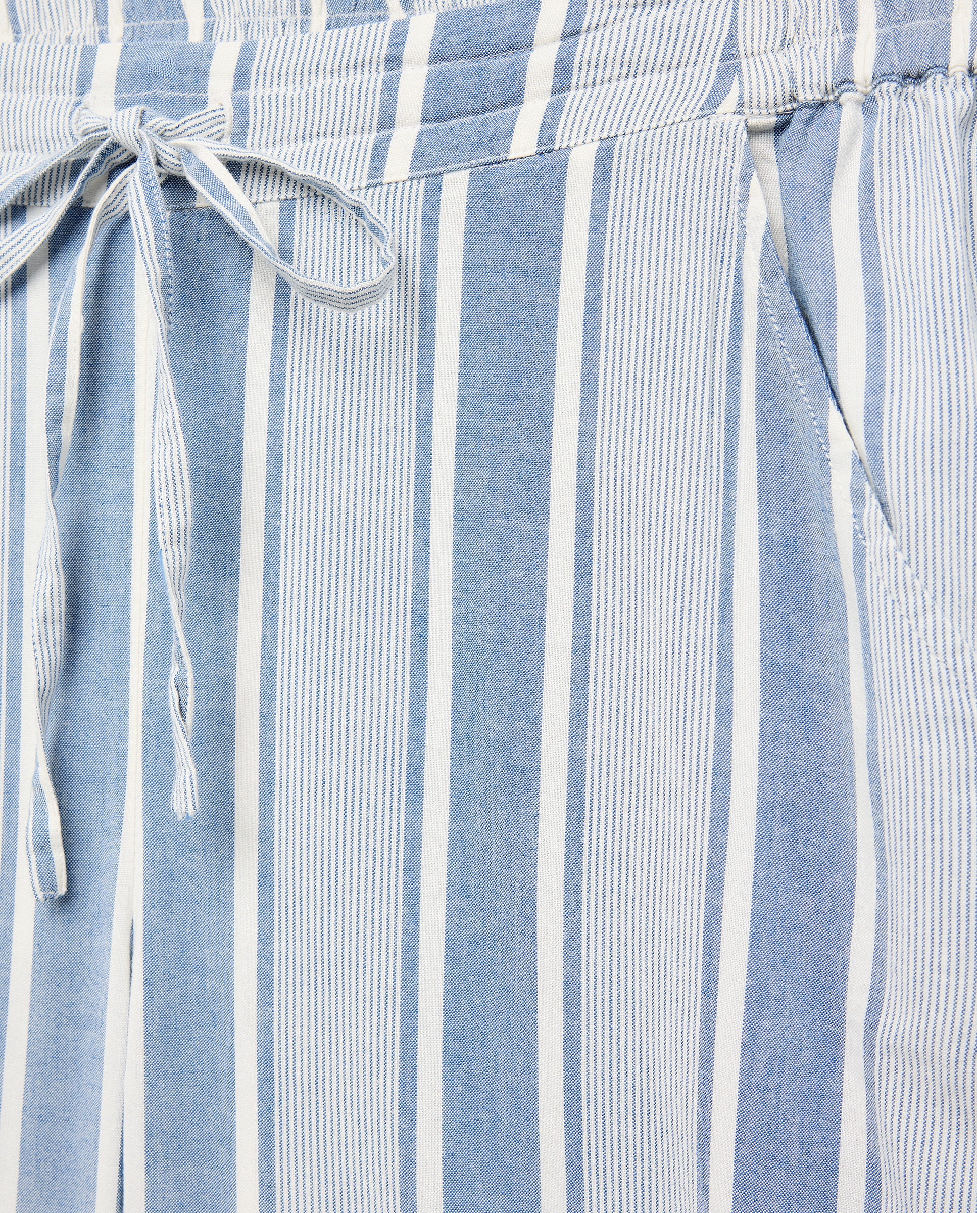 Calças de Pijama às Riscas Azul-5