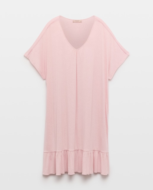 Imagem 0 de Camisa de Dormir com Folho na Parte Inferior