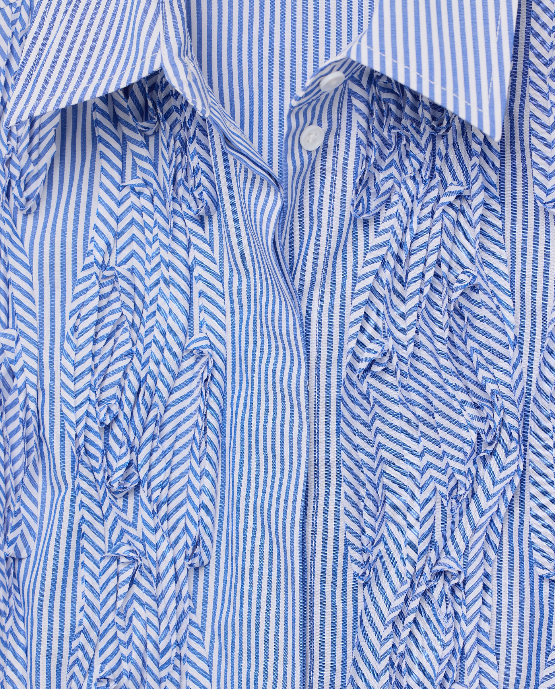 Blusa de Popelina com Manga Comprida Azul-5