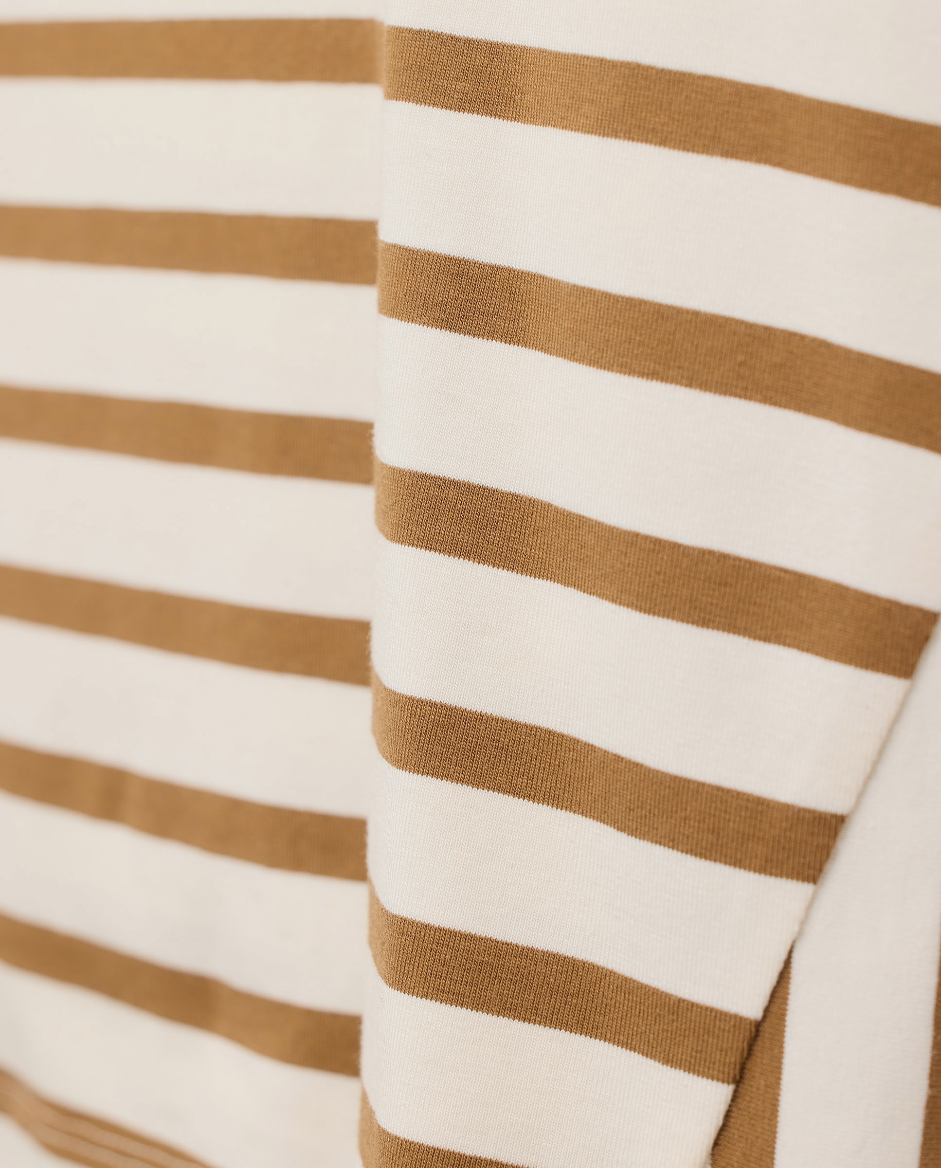 Camisola de Manga Comprida às Riscas Branco-5