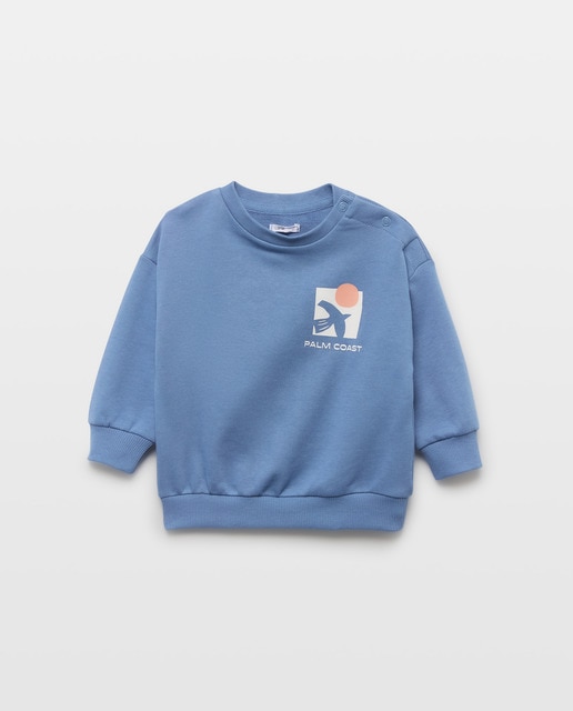 Imagen 0 de Sudadera de bebé cuello caja estampada